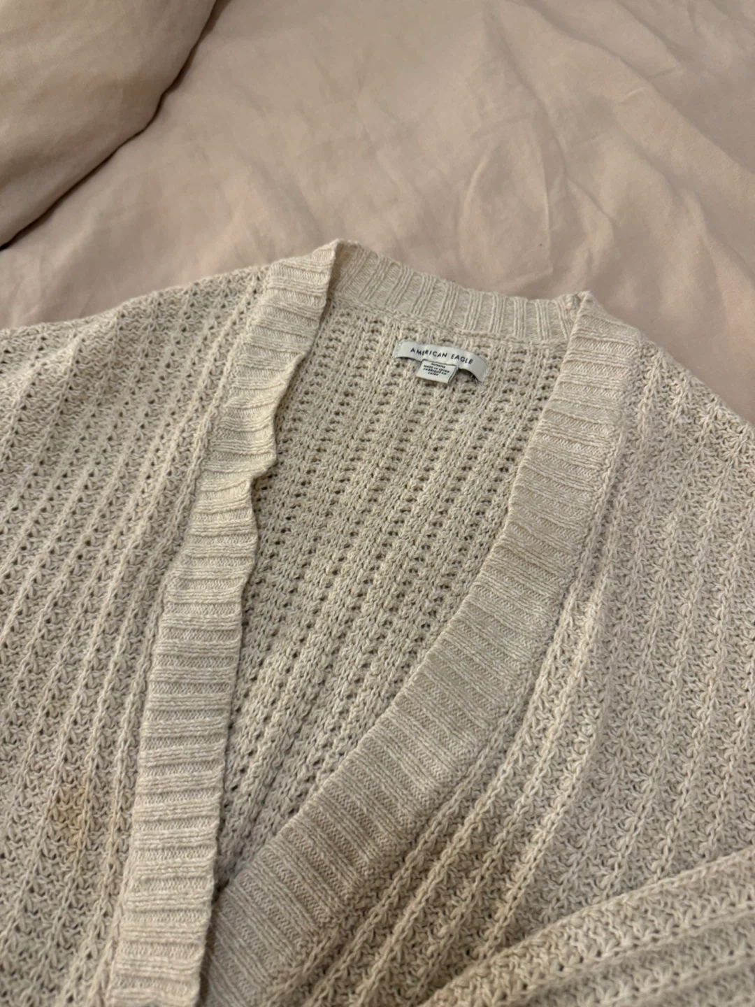 American Eagle Beige Knit Cardigan - photo 4