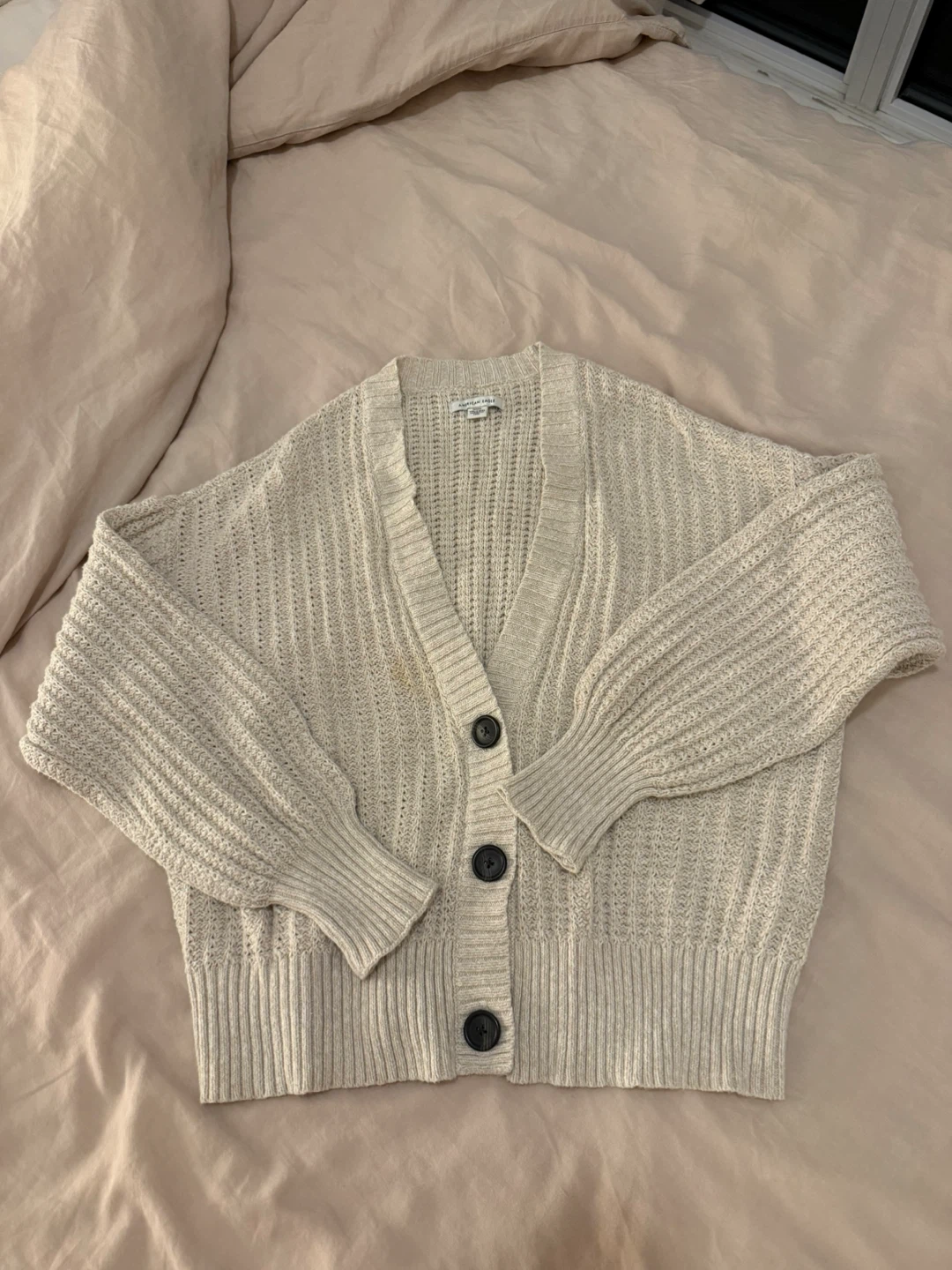 American Eagle Beige Knit Cardigan - photo 2