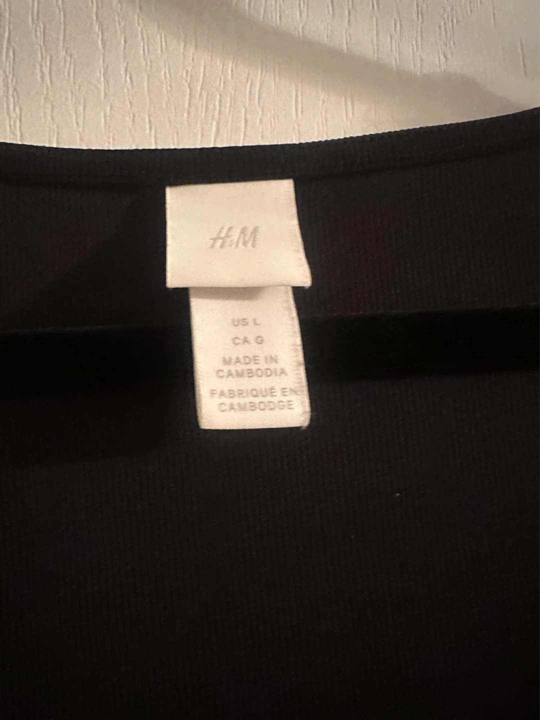 H&M Black Long Sleeve Square Neck Bodysuit - Size L - photo 3