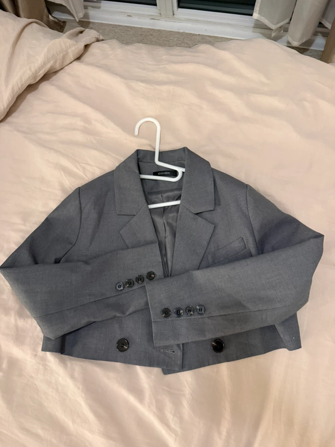 Grey Cropped Blazer