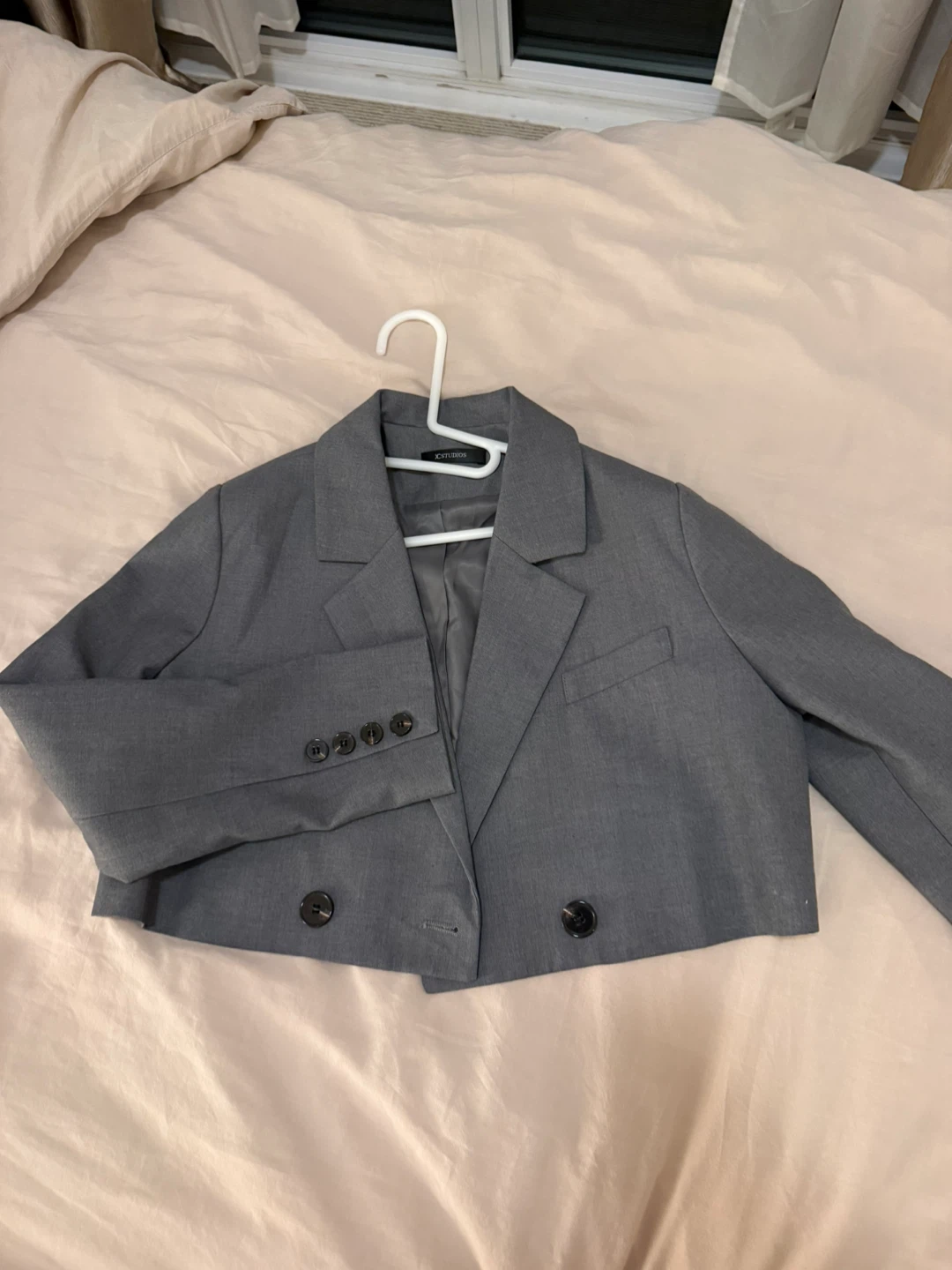 Grey Cropped Blazer - photo 2