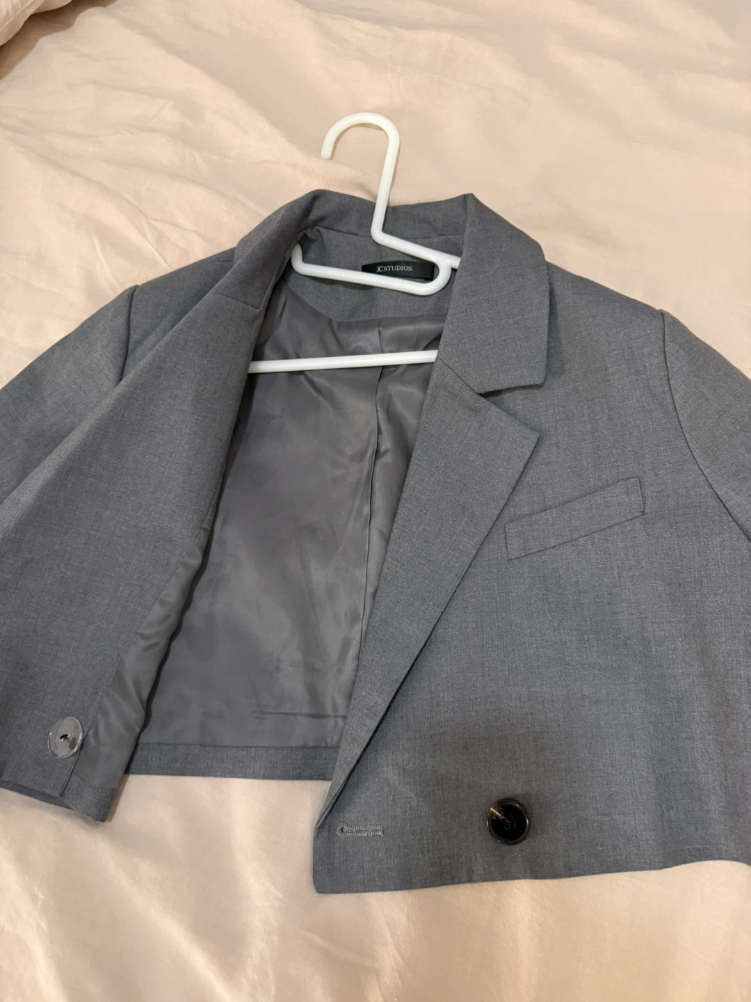 Grey Cropped Blazer - photo 3
