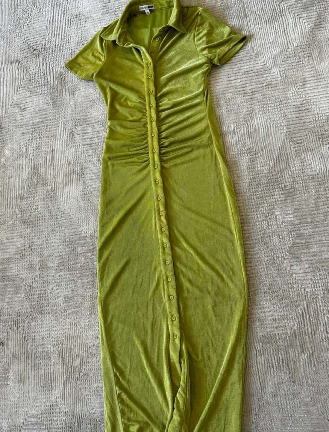 Fashion Nova Ruched Button-Up Dress - photo 2