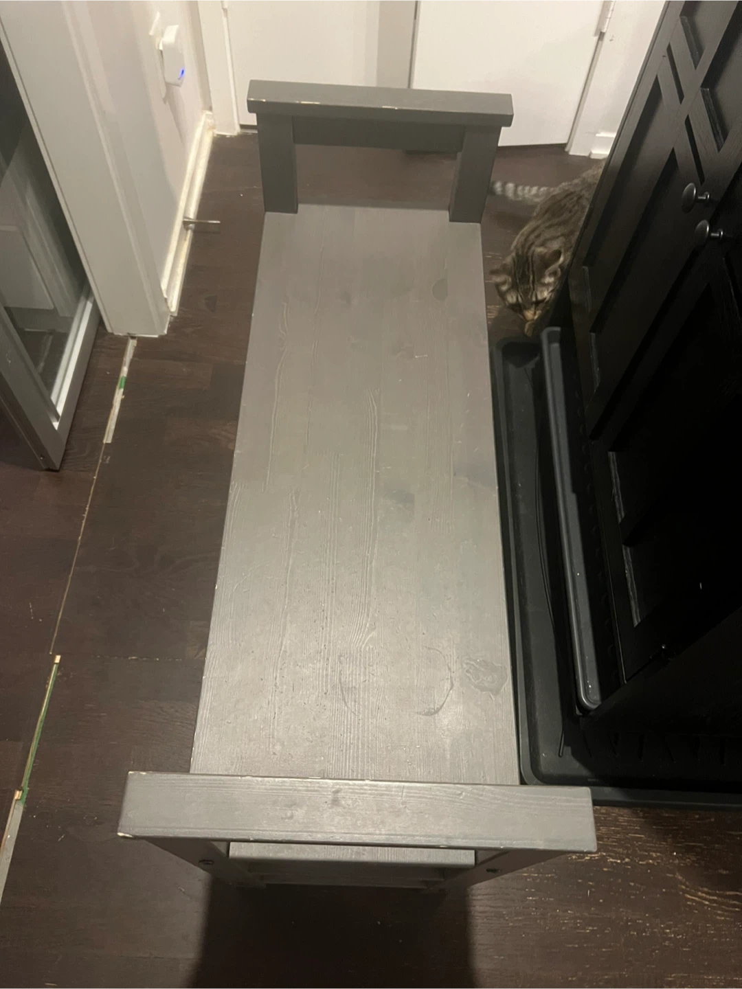 Grey 2-Tier Shoe Rack Bench - photo 2