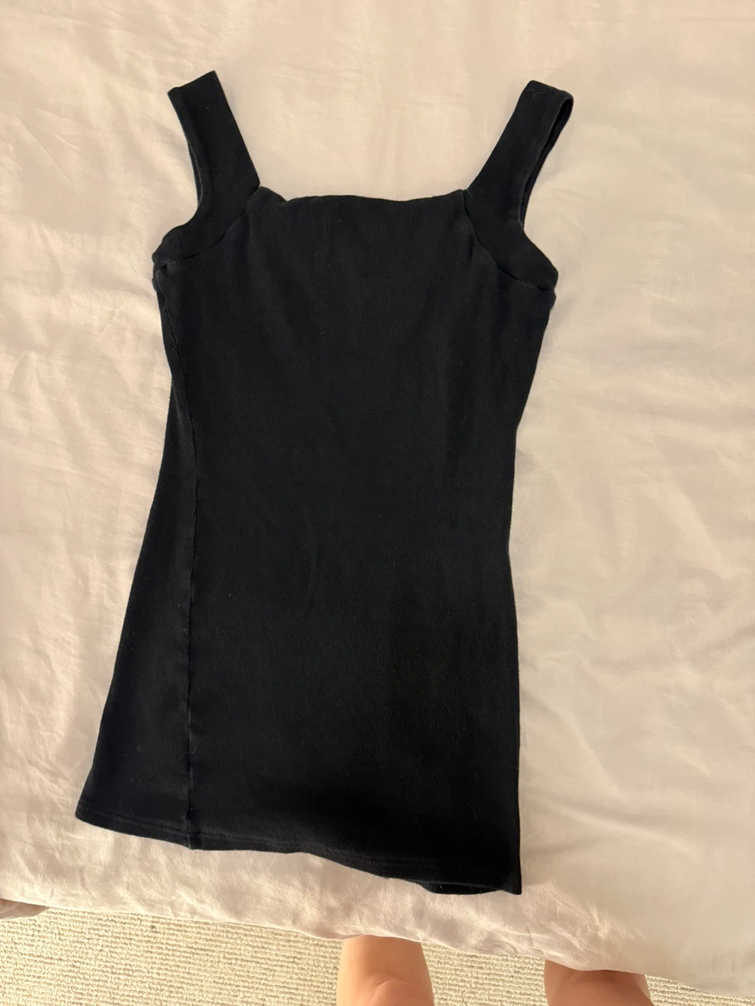 Black Ribbed Tank Top - photo 2