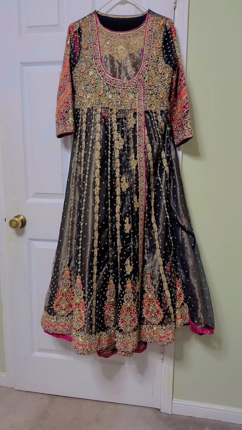 Embroidered Anarkali Dress with Dupatta