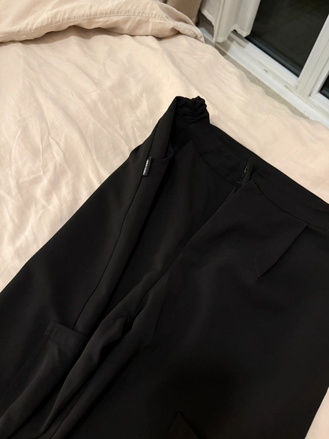 Black Cargo Pants with Drawstring Ankles - photo 3