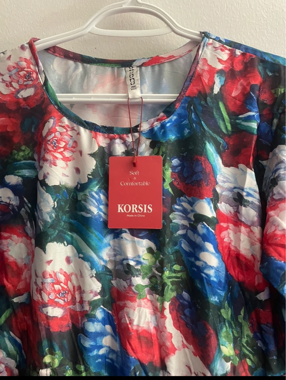 Korsis Floral Pleated Dress with Belt
