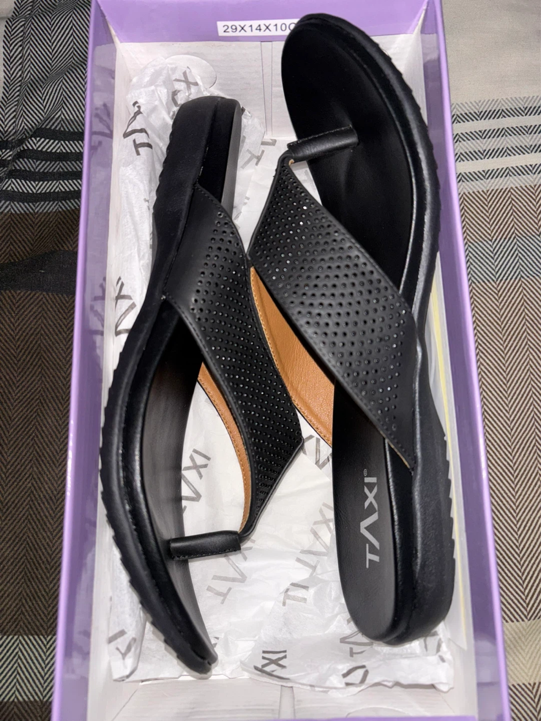 TAXI Cali Black Sandals Size 39 - Giftable