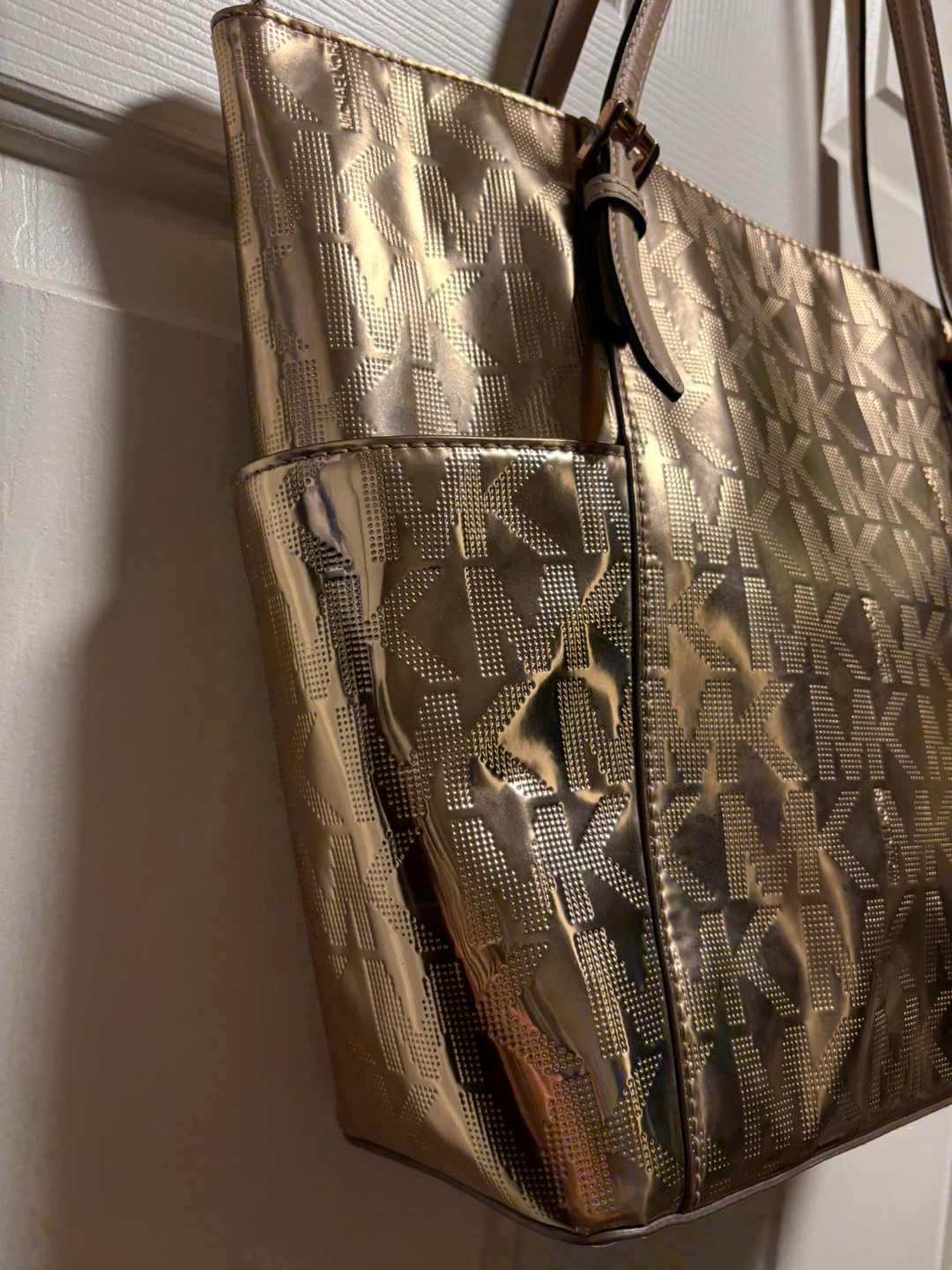 Michael Kors Rose Gold Metallic Tote Bag - photo 5