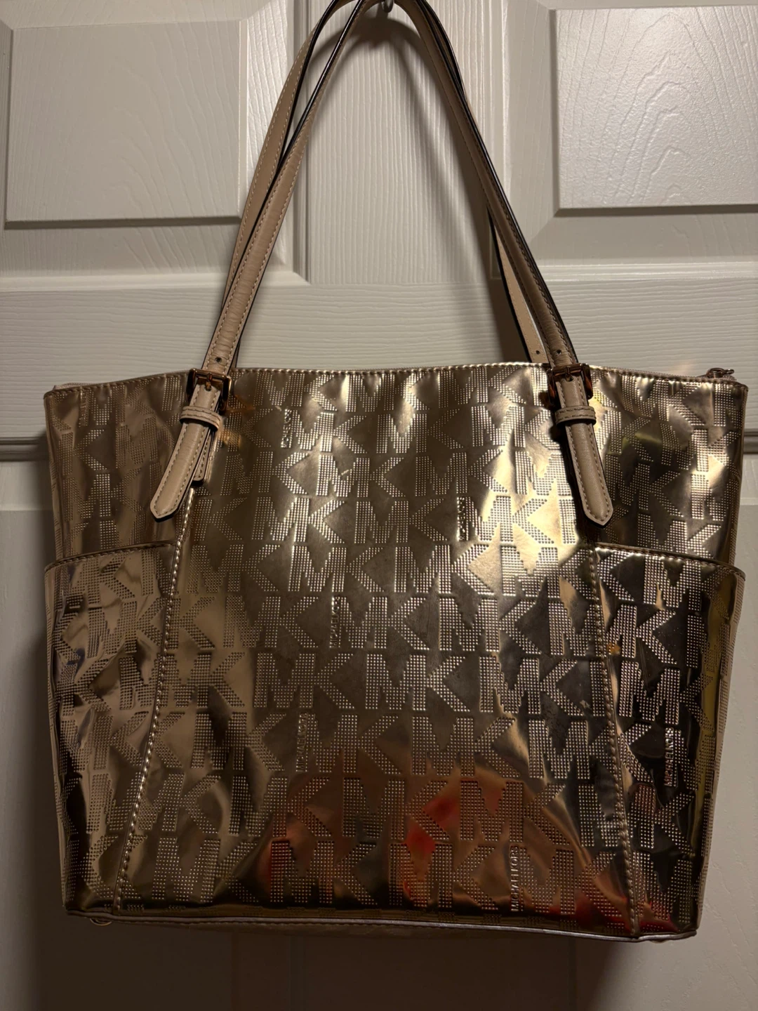 Michael Kors Rose Gold Metallic Tote Bag - photo 2