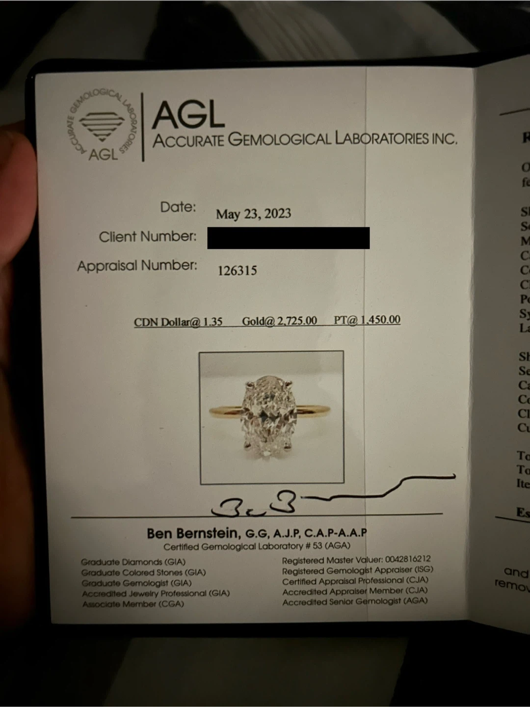 3 carat natural diamond ring (GIA certified) - photo 3