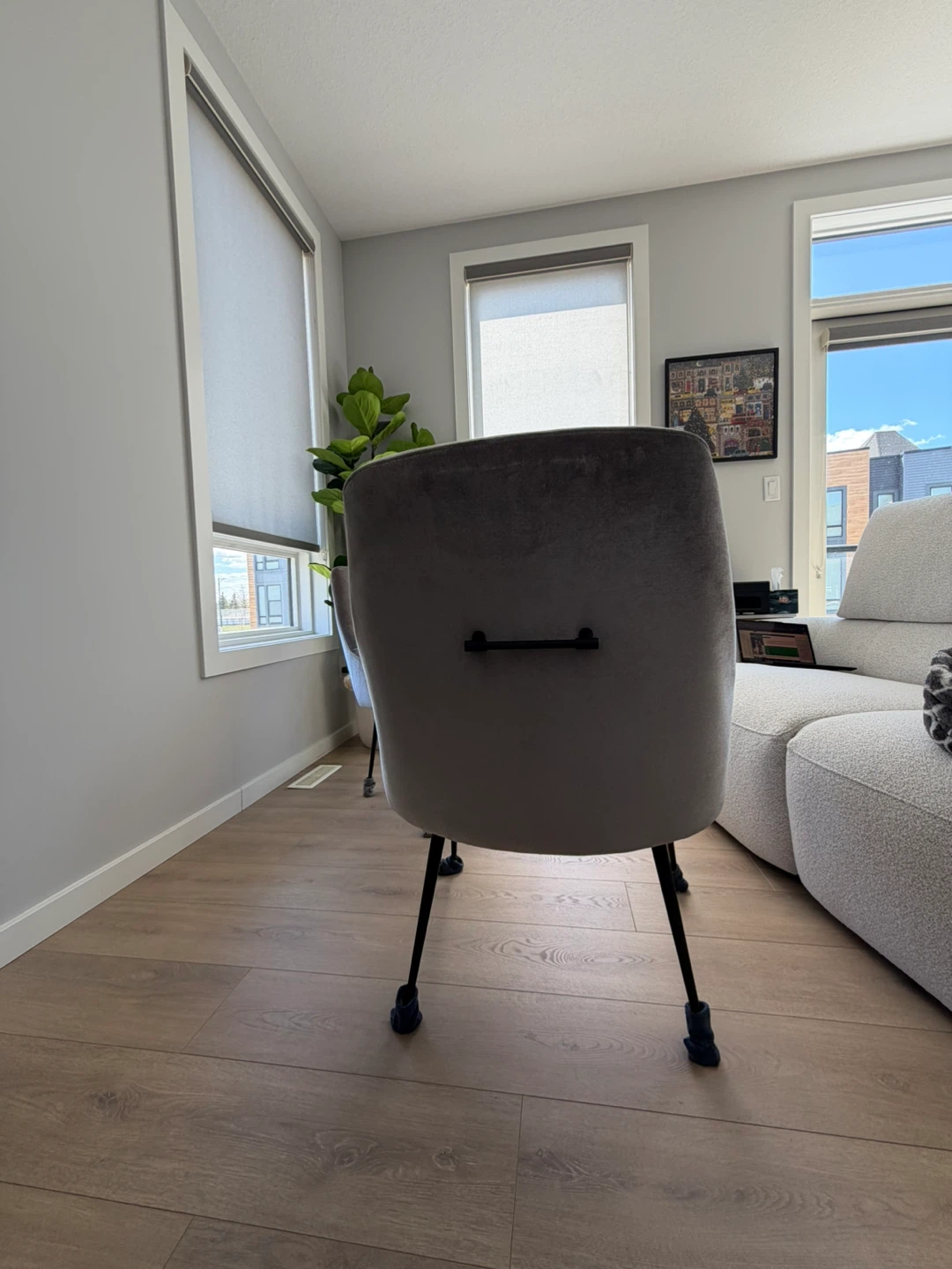 Grey Velvet Accent Chairs (Set of 2) - photo 2