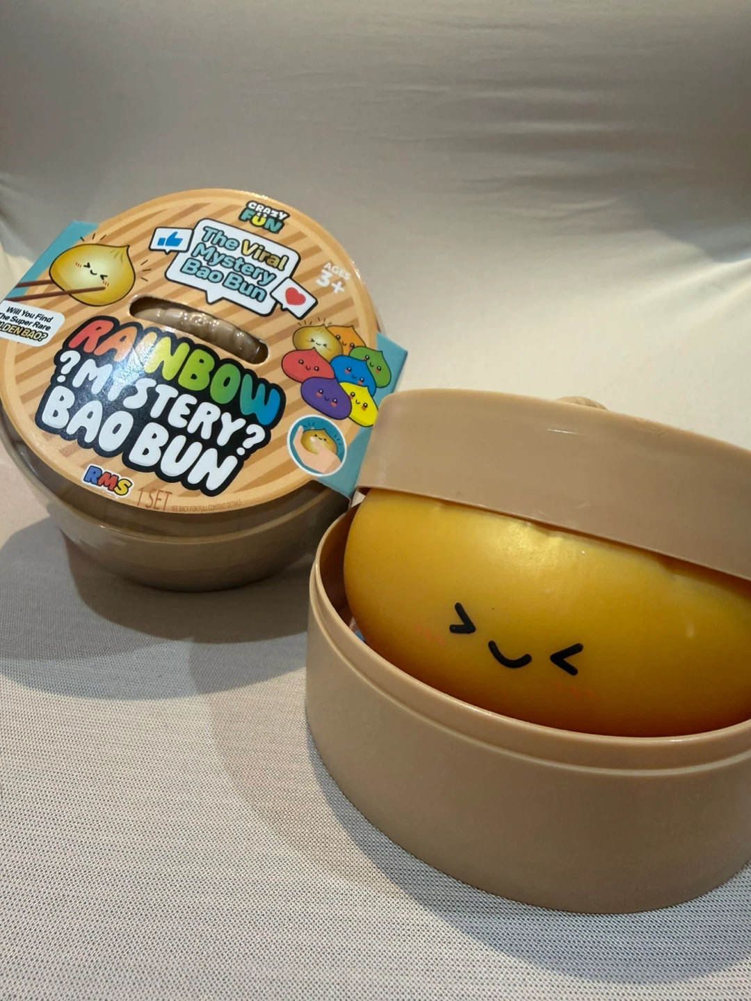 RARE goldenbao Cry Fun Rainbow Mystery Bao Bun Squishy Toy