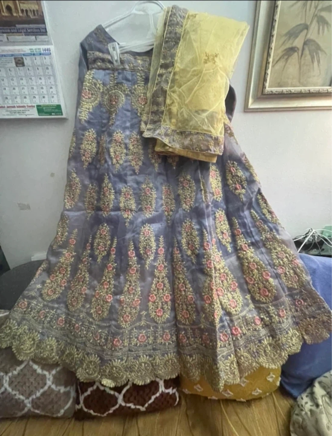 Embroidered Lehenga Choli Set with Dupatta