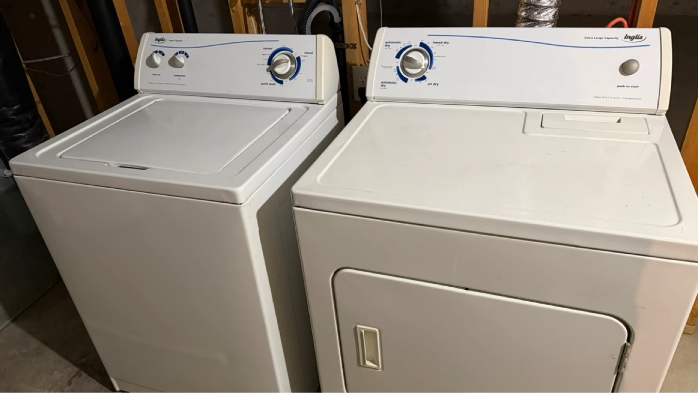 Inglis Super Capacity Washer & Extra Large Capacity Dryer