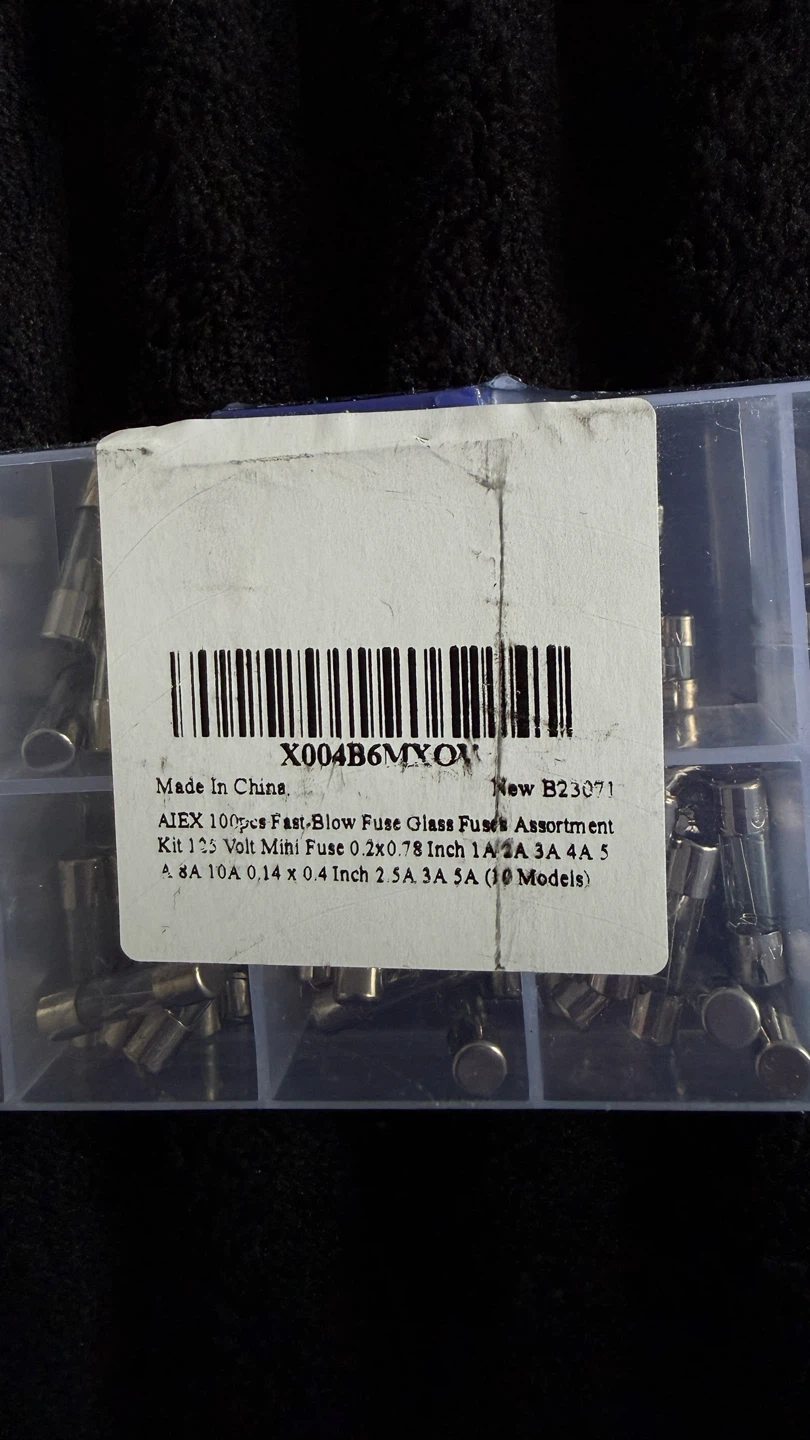 AIEX 100pcs Fast-Blow Glass Fuse Assortment Kit - photo 3