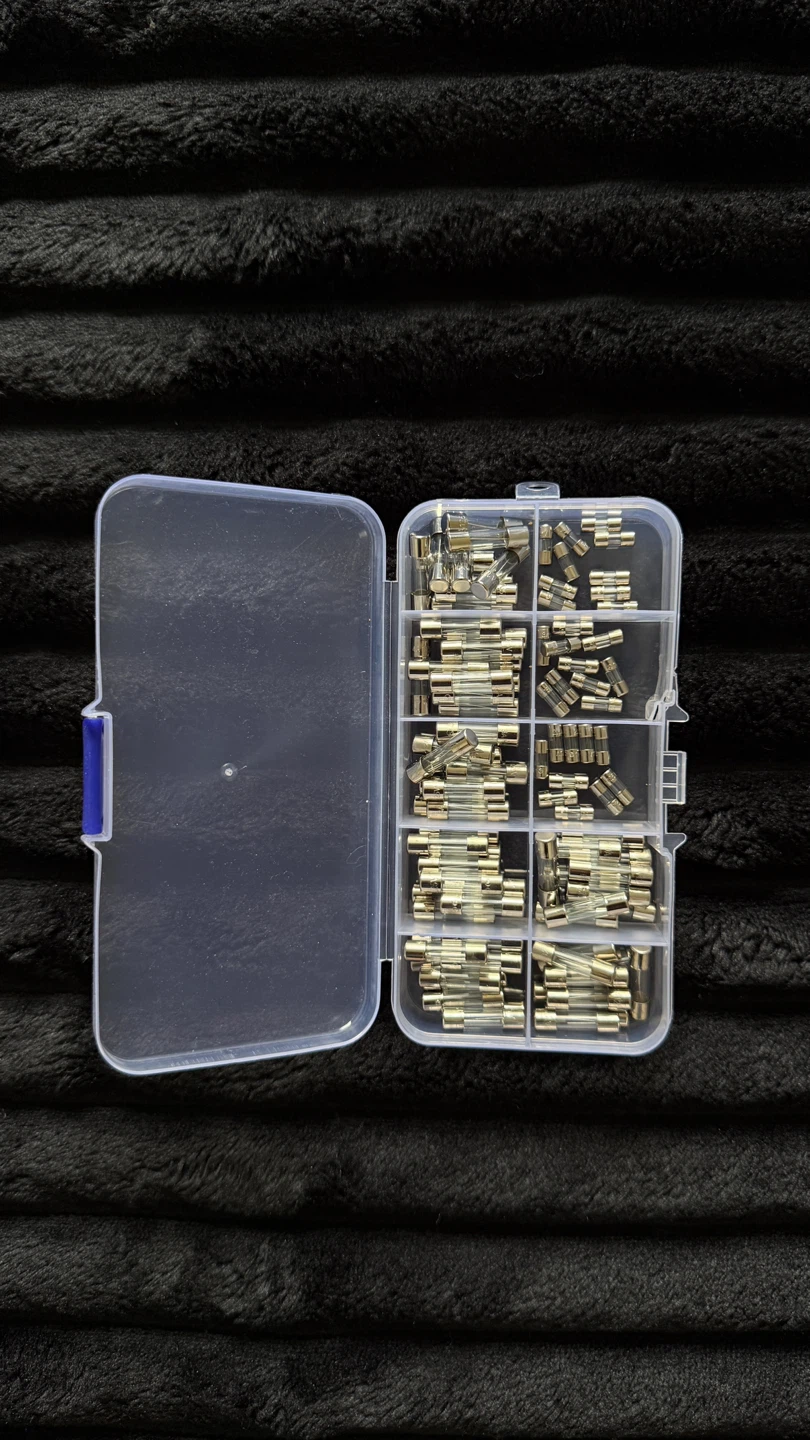 AIEX 100pcs Fast-Blow Glass Fuse Assortment Kit