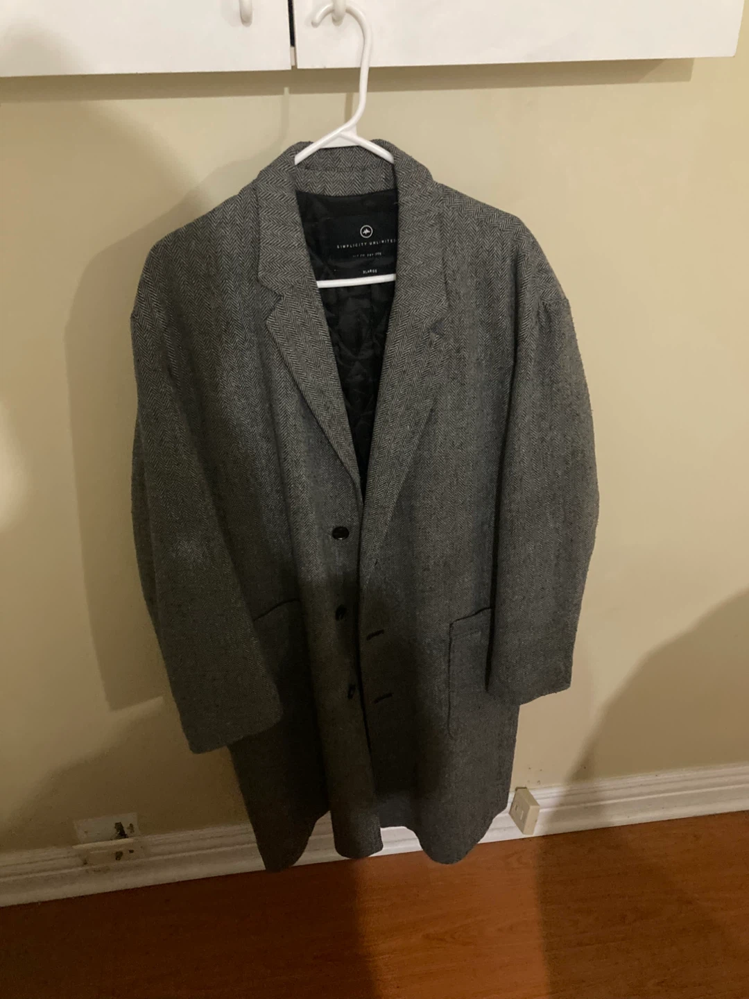 Grey Herringbone Coat