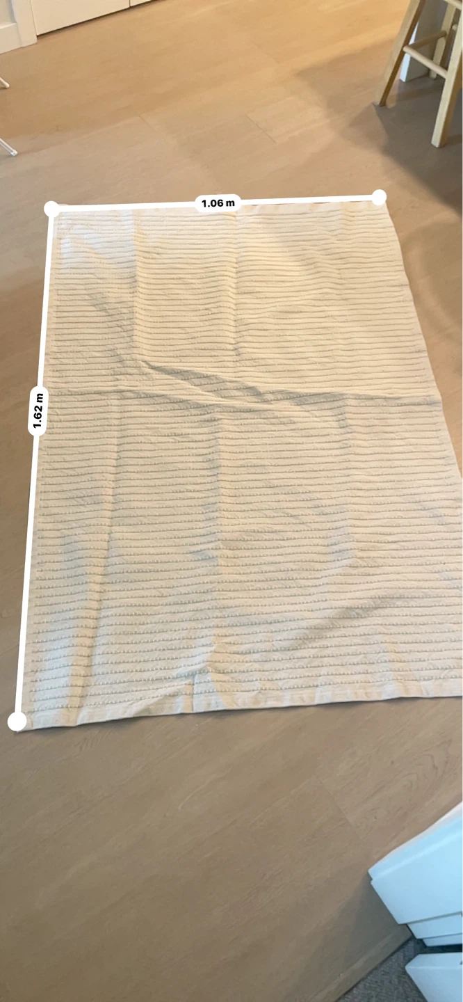 White Striped iKEA Rug - 1.06m x 1.62m - photo 4