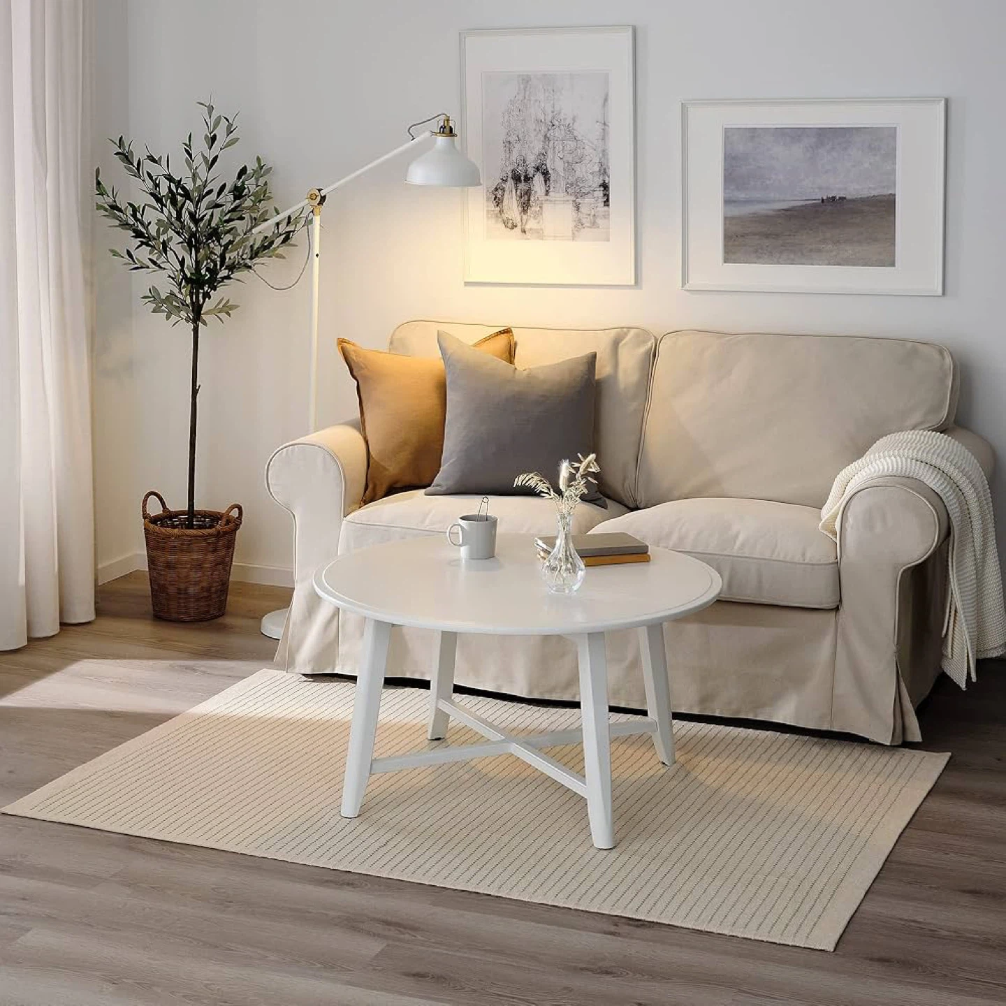 White Striped iKEA Rug - 1.06m x 1.62m