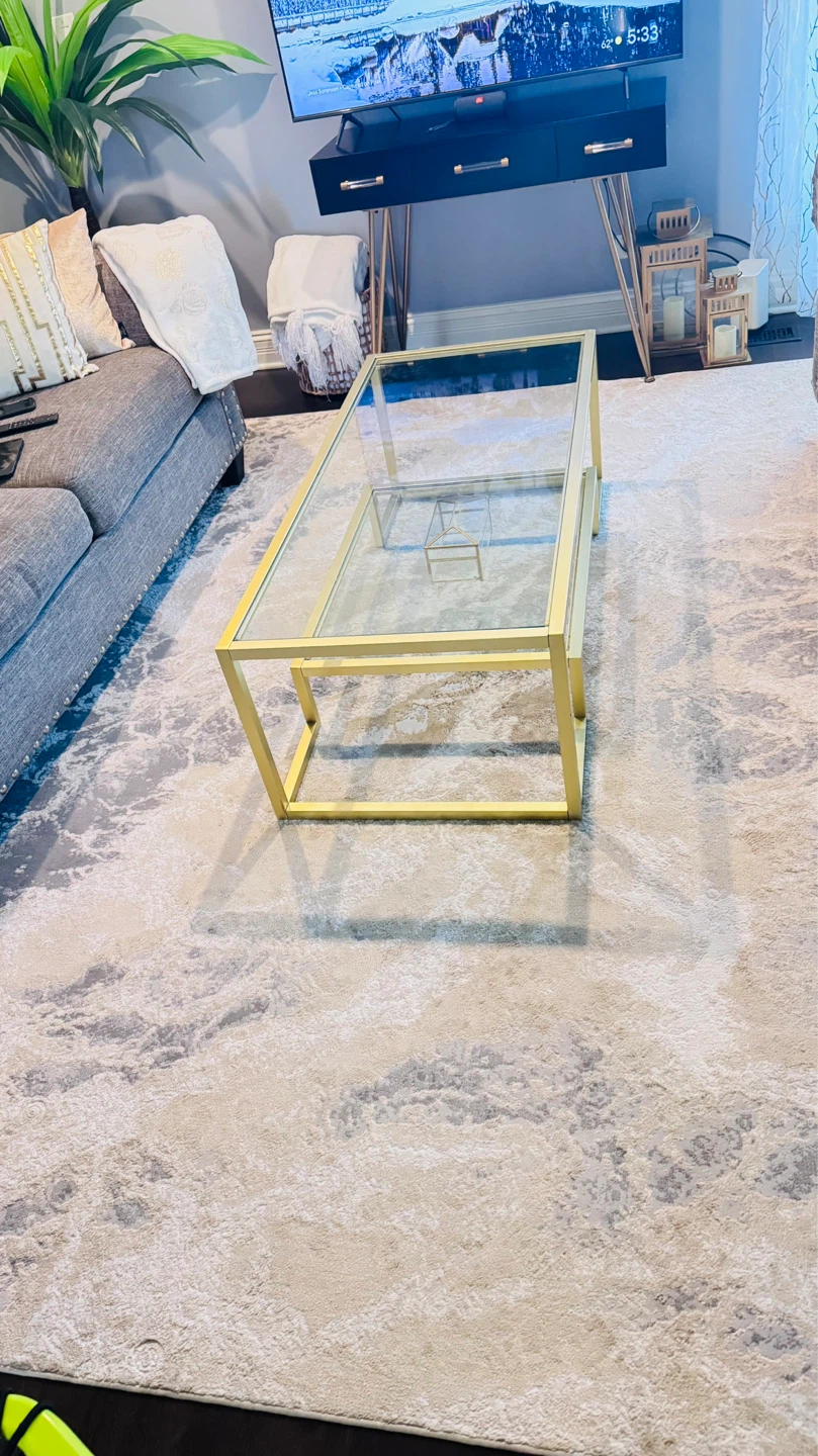 Henn&Hart 54" Rectangular Coffee Table in Brass - photo 3