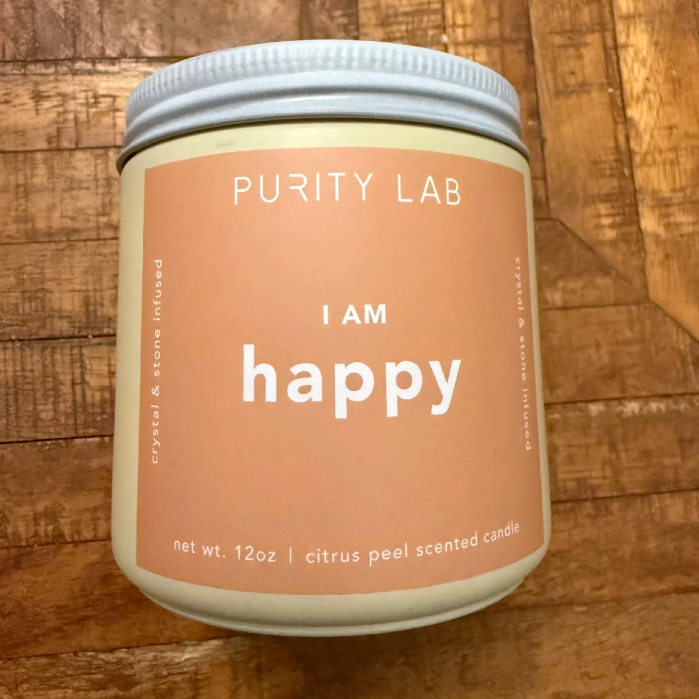 Purity Lab “I AM Happy” Citrus Peel Scented Candle 12oz - photo 3