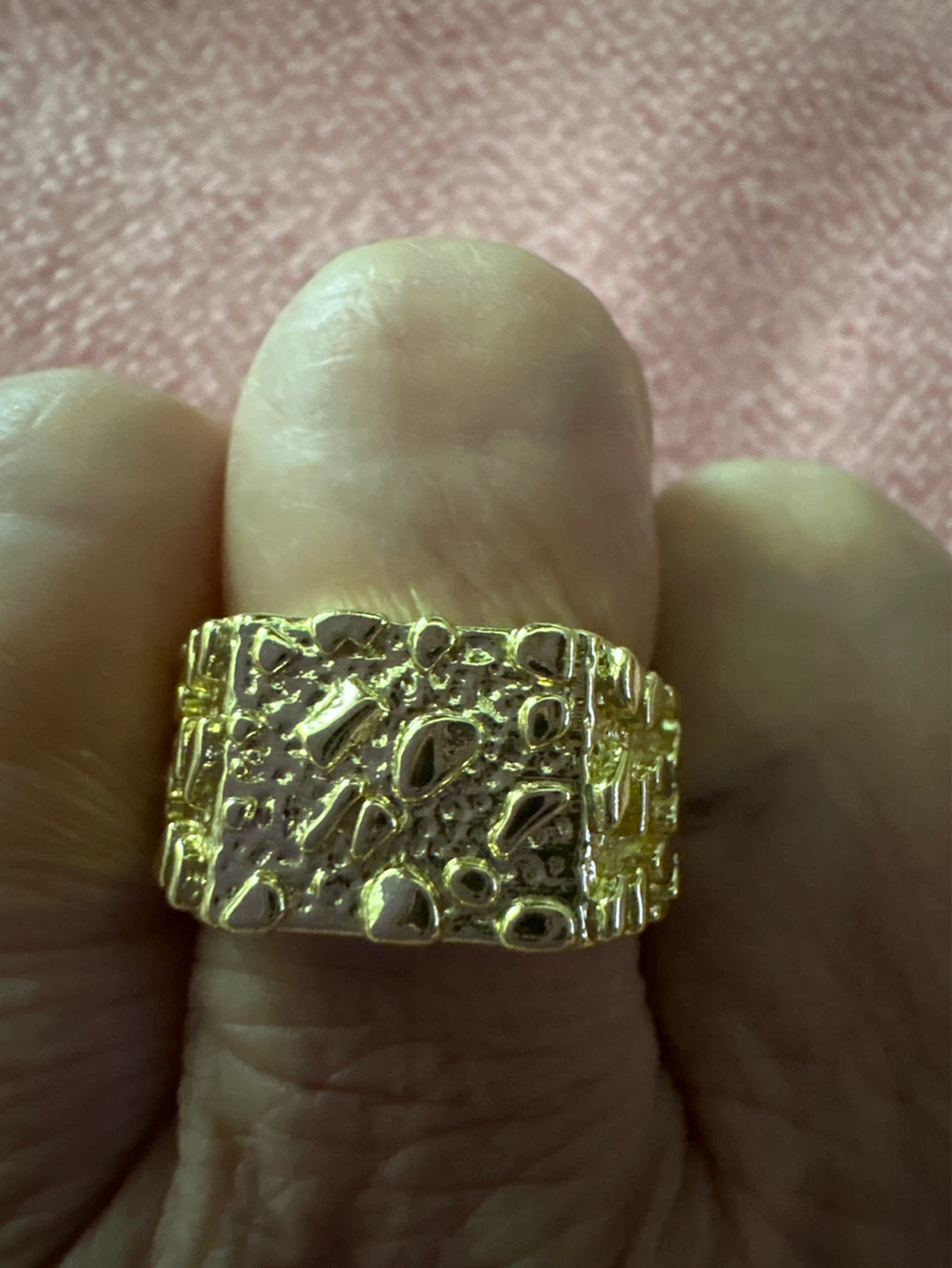 Gold laminated Nugget Ring