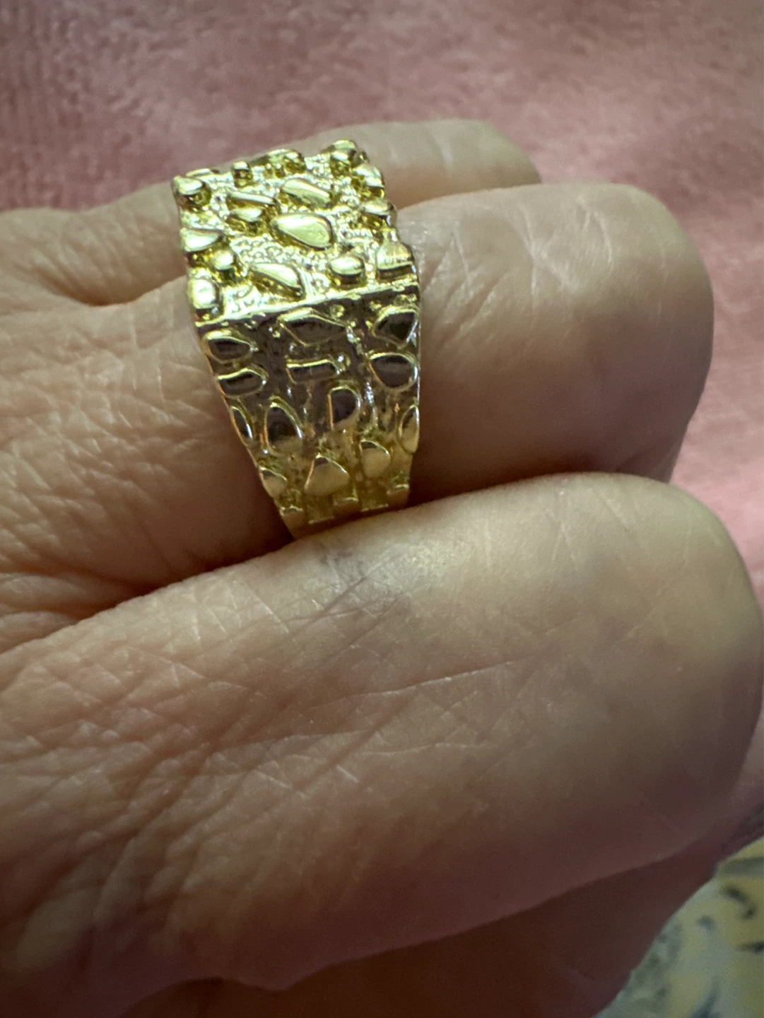Gold laminated Nugget Ring - photo 2