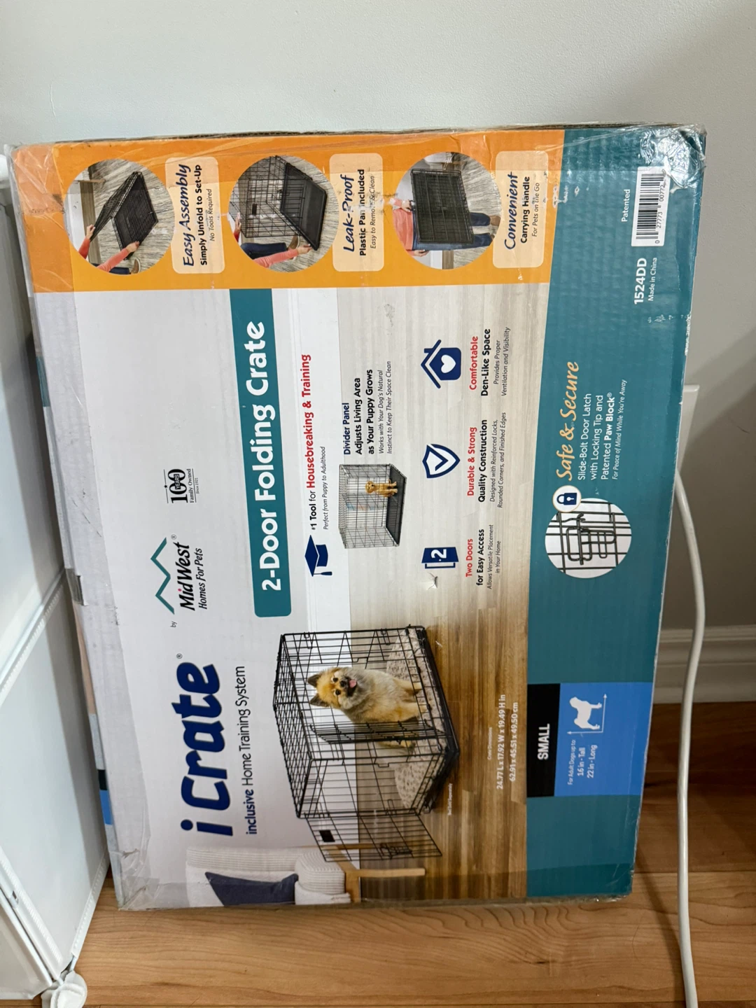 2 MidWest iCrate 24" 2-Door Folding Dog Crates - photo 2