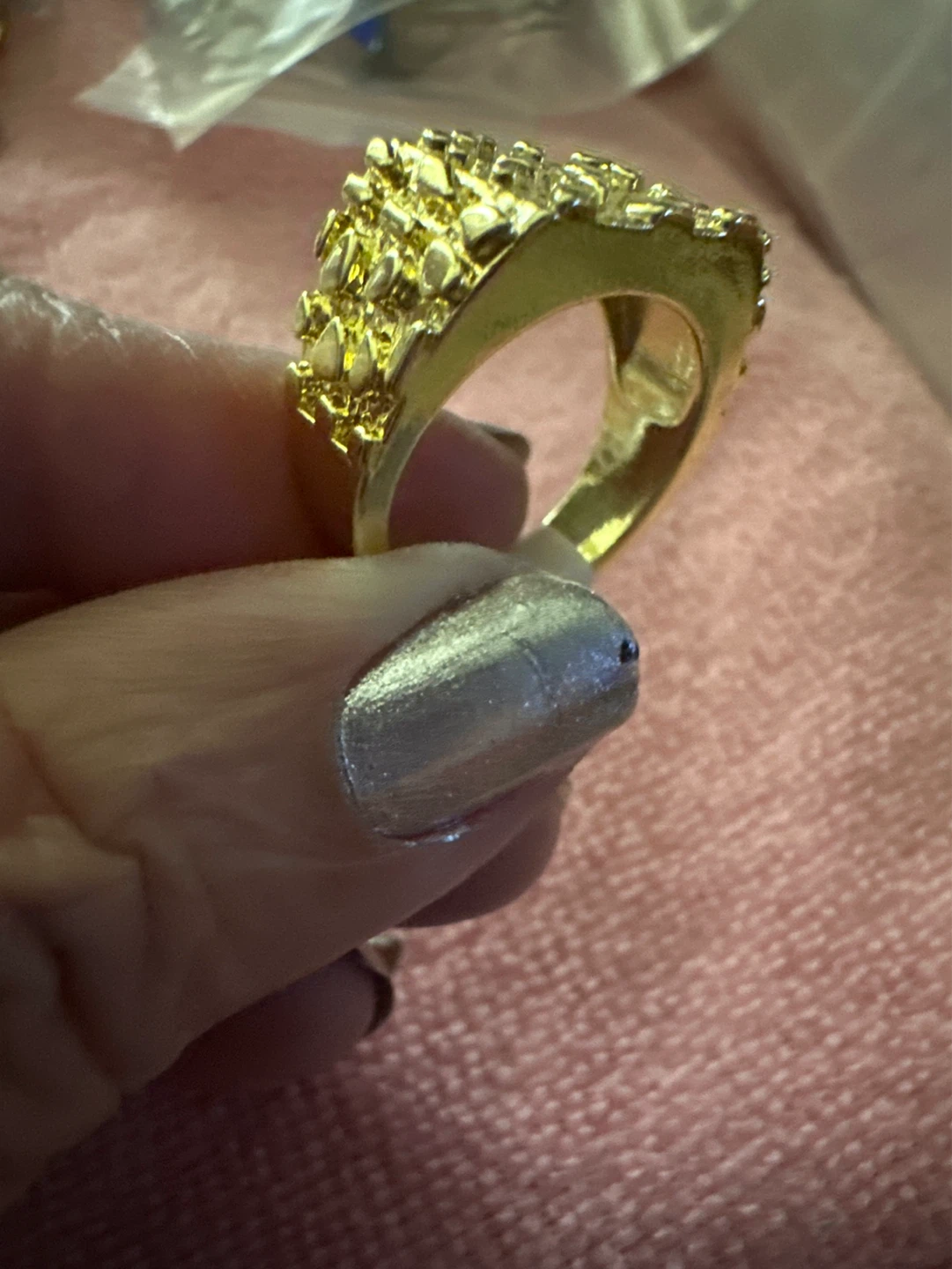 Gold laminated Nugget Ring - photo 3