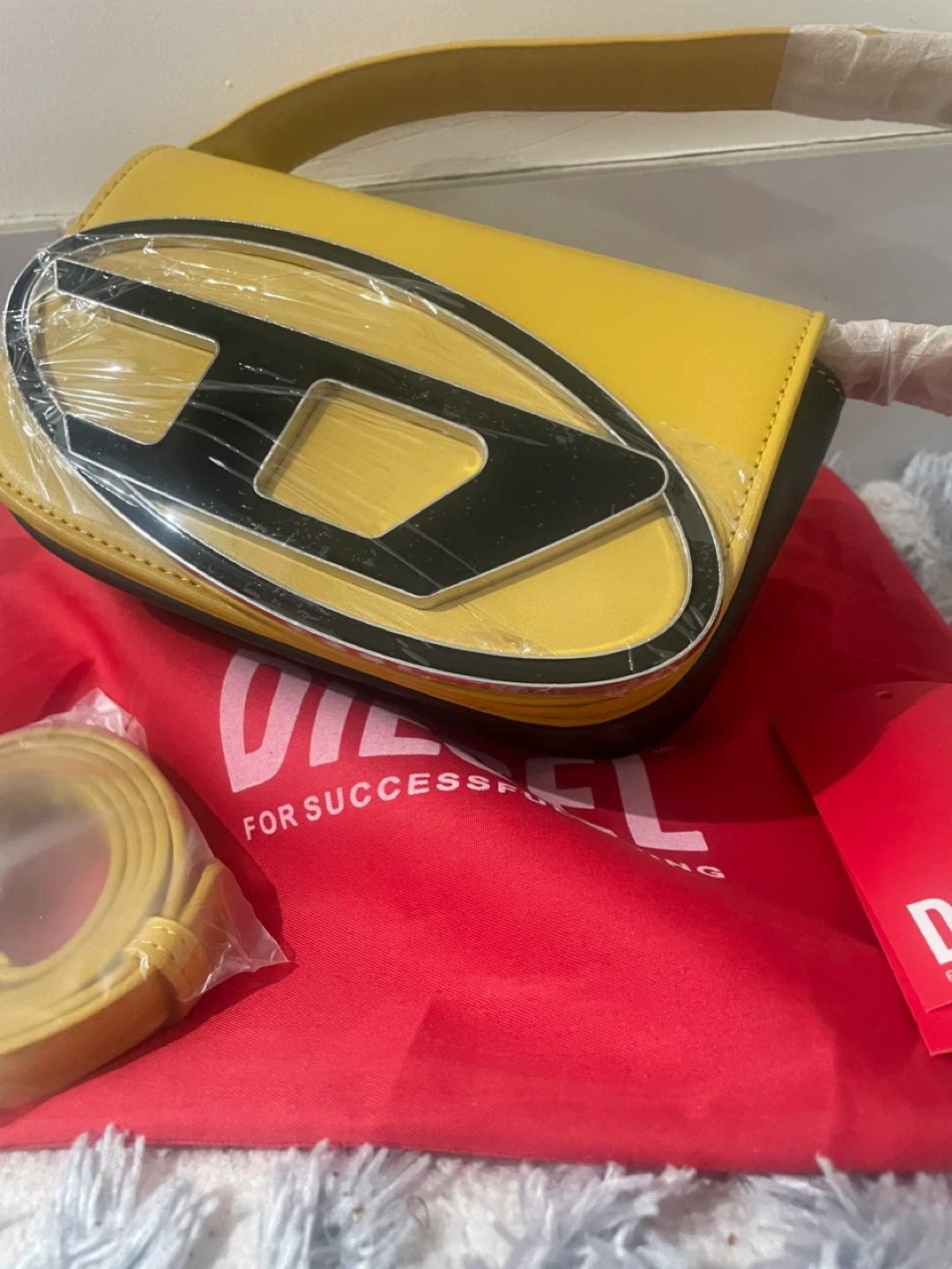 Authentic Diesel Yellow Shoulder Bag