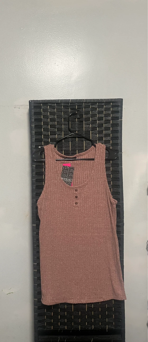 Women's Ribbed Tank Top - Pink/Rose size L - photo 2