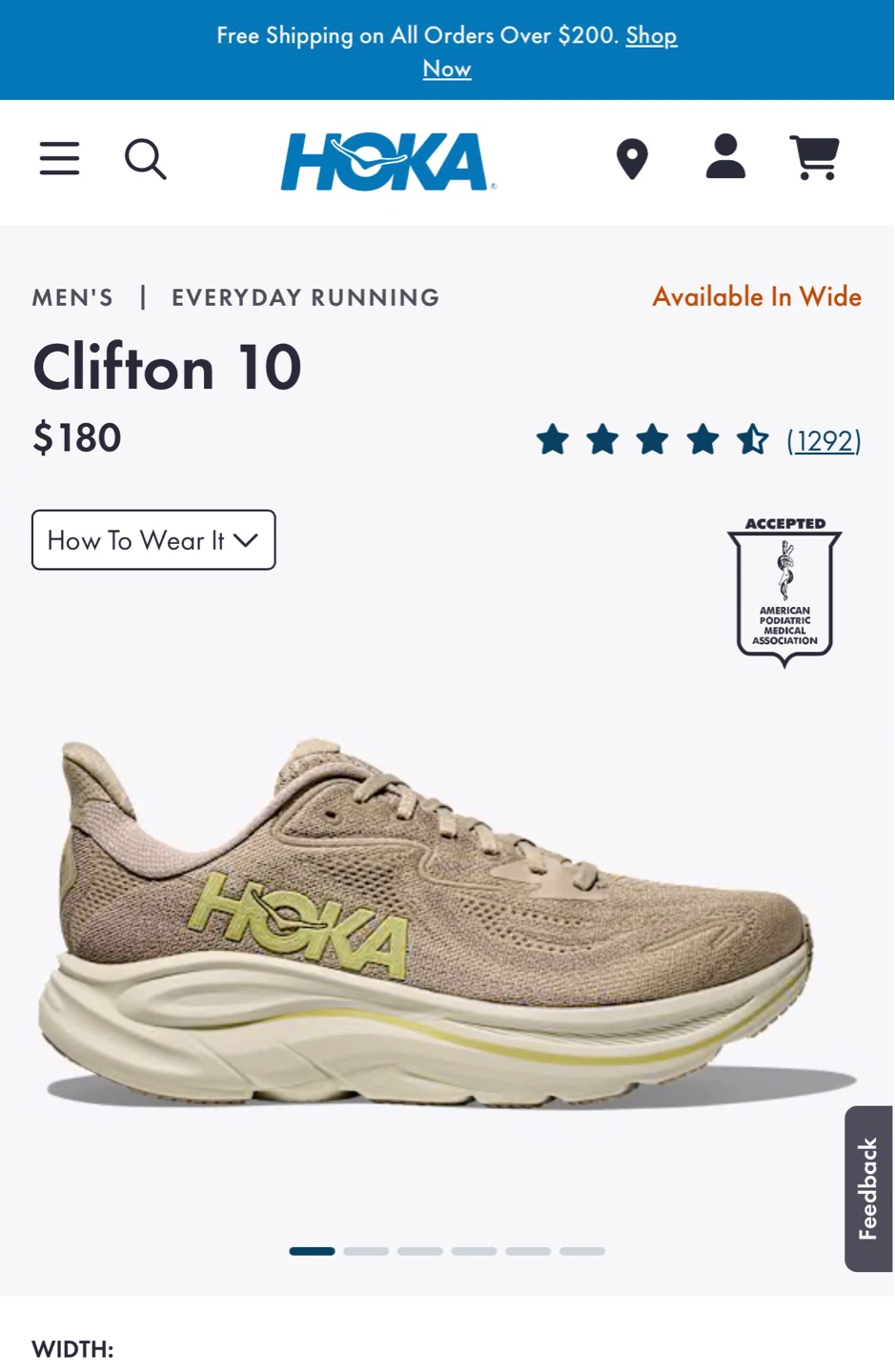 Hoka Clifton 10 Men's Running Shoes Size 12.5D - photo 3
