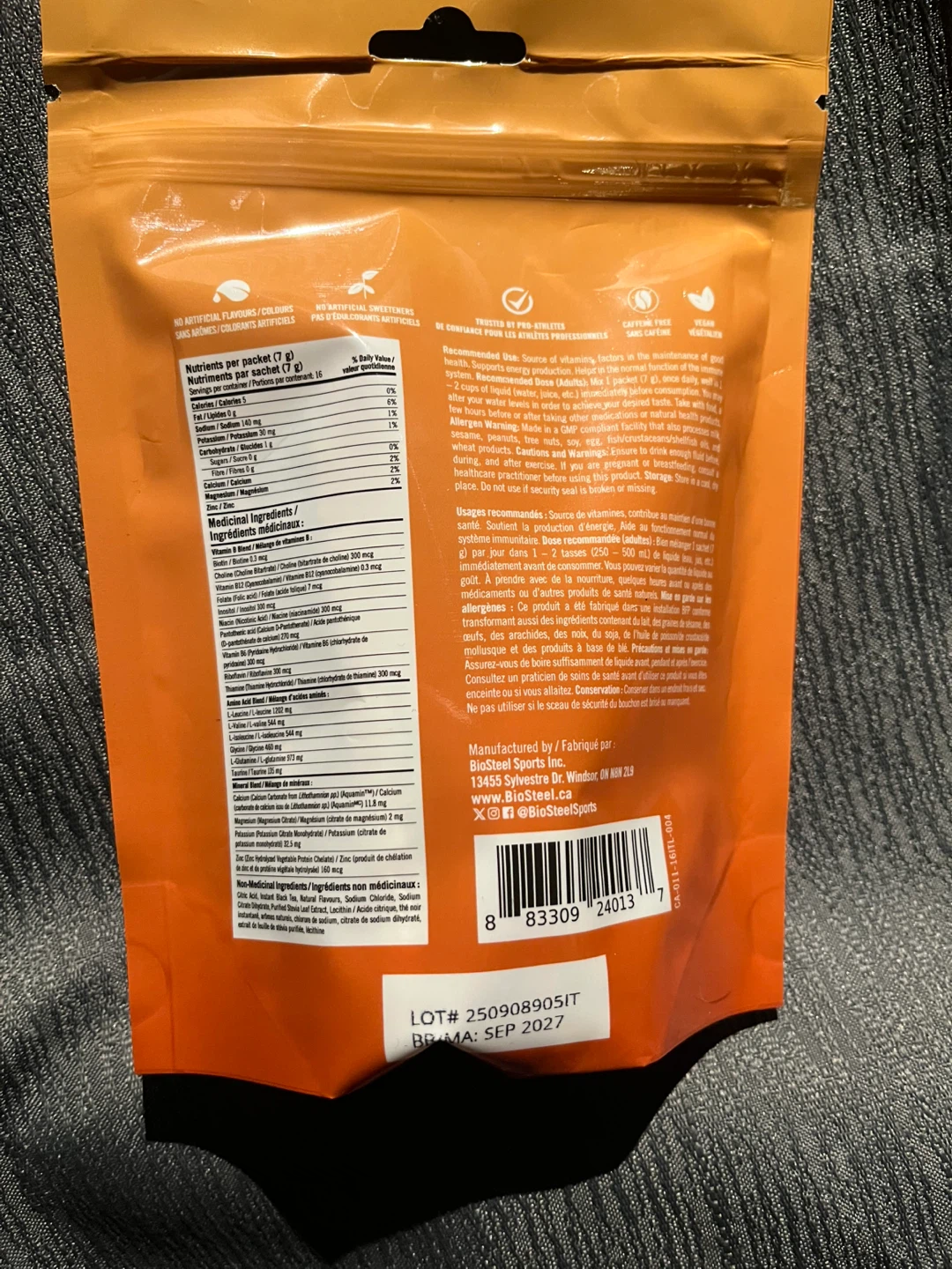 BIOSTEEL Hydration Mix Iced Tea Lemonade 16 Packets - photo 2