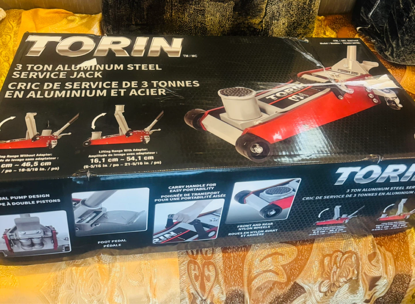 Torin 3 Ton Aluminum Steel Service Jack