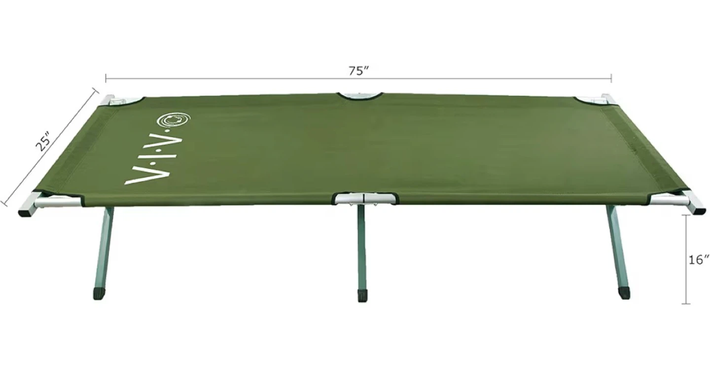 VIVO Green Camping Cot Foldable Bed COT-V01