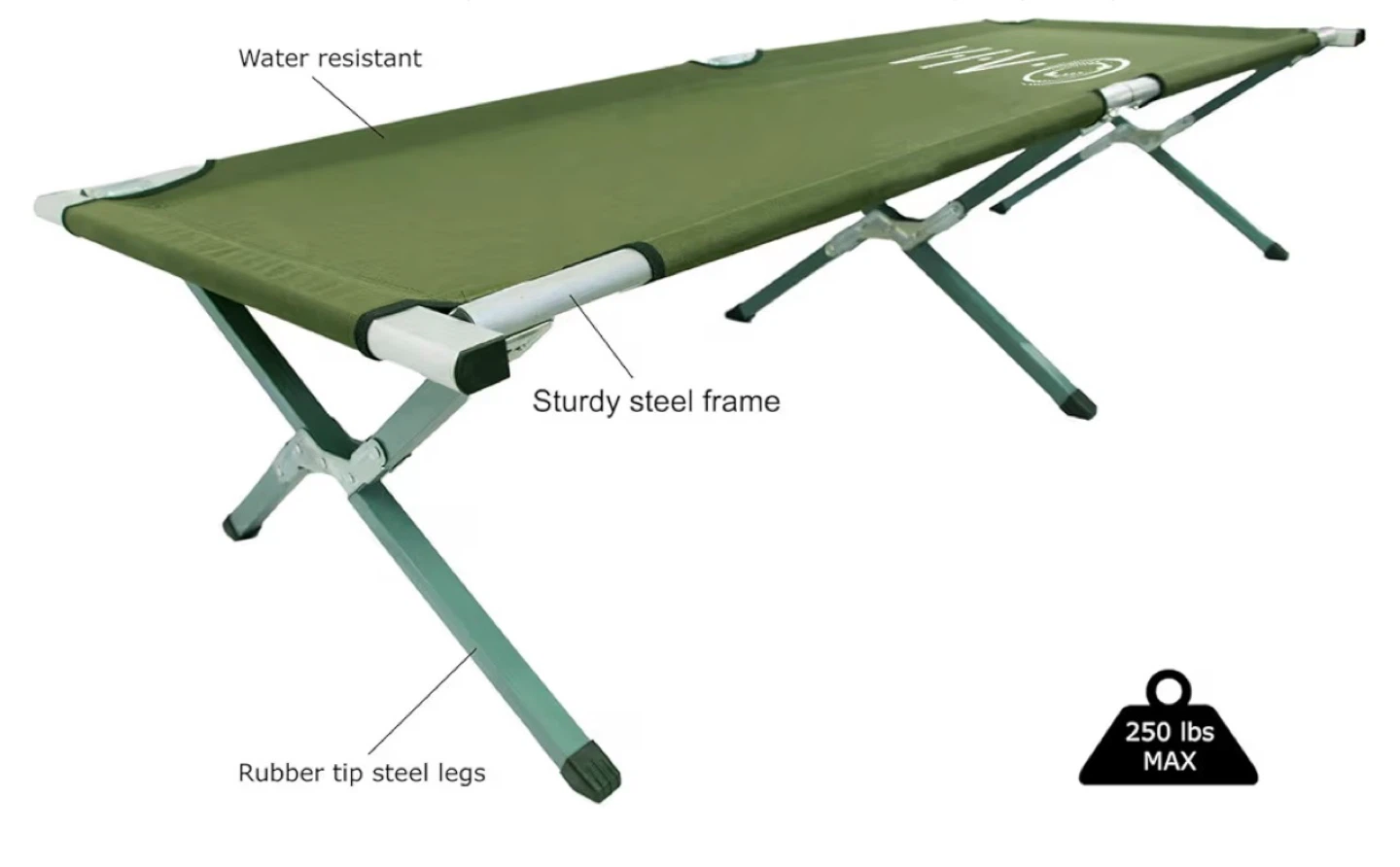 VIVO Green Camping Cot Foldable Bed COT-V01 - photo 3
