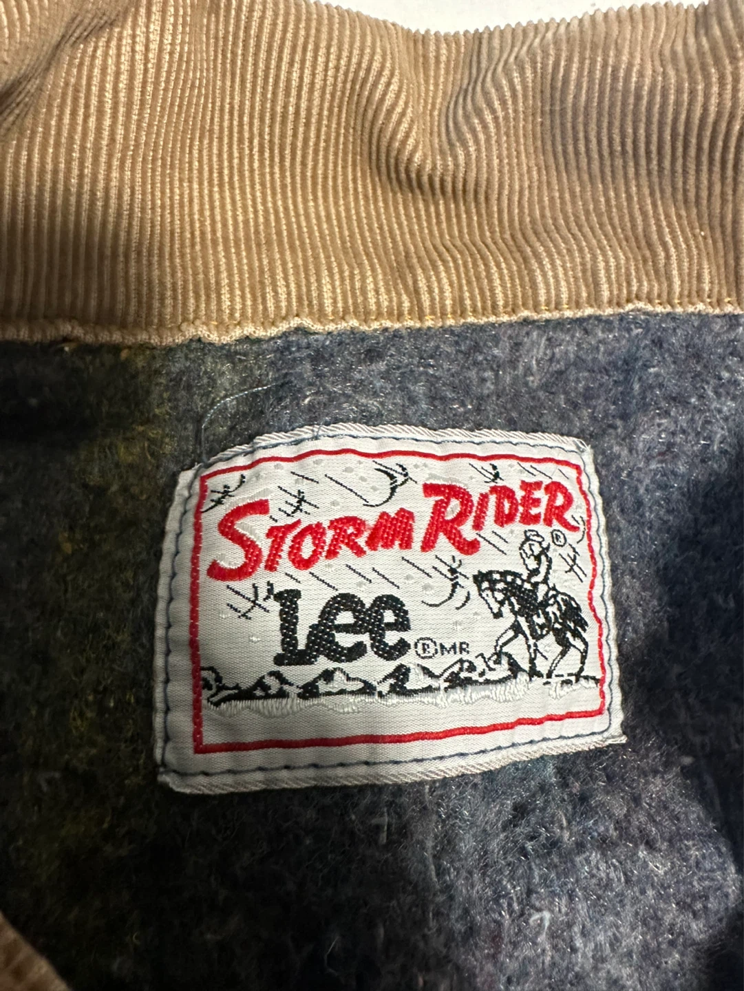 Vintage Lee Storm Rider Blanket Lined Denim Jacket Size 42 USA - photo 3