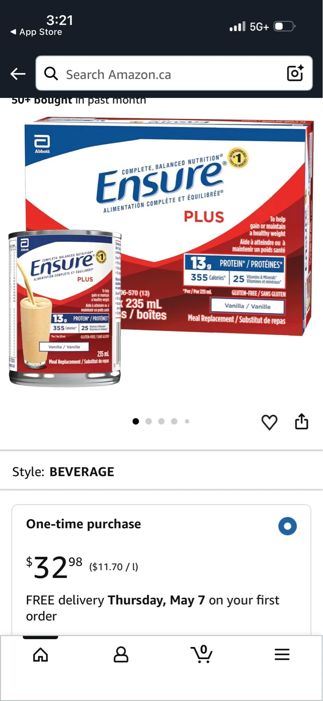 Ensure Plus Vanilla Meal Replacement Beverage  235 mL