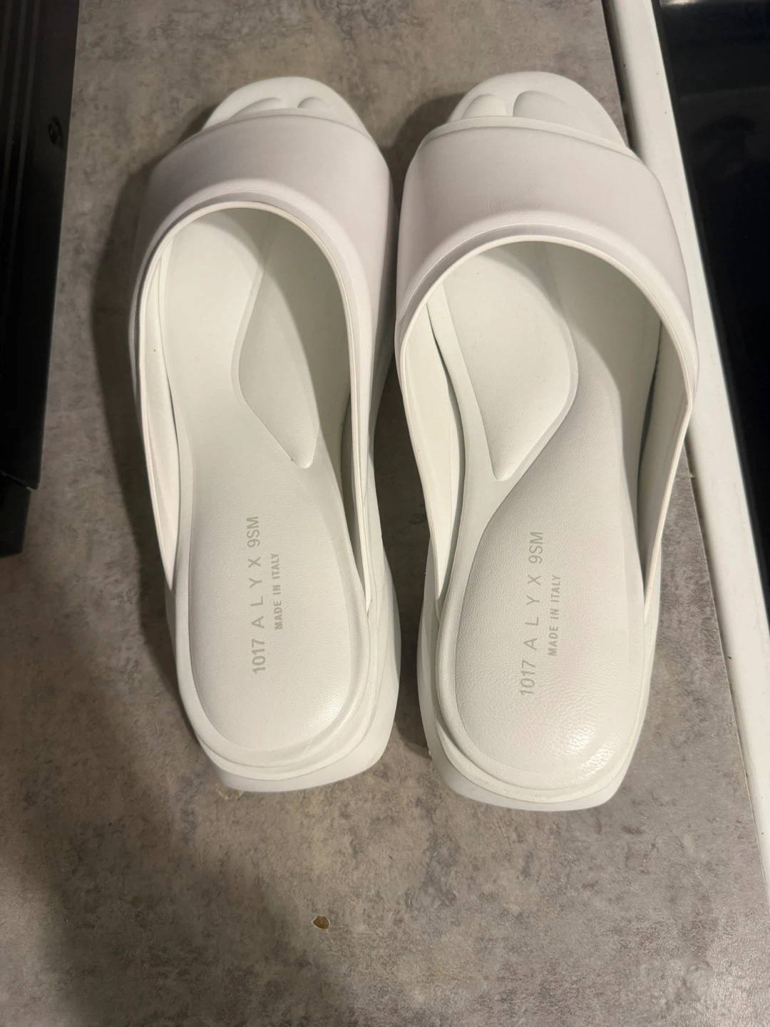 ALYX 1017 White Slide Sandals