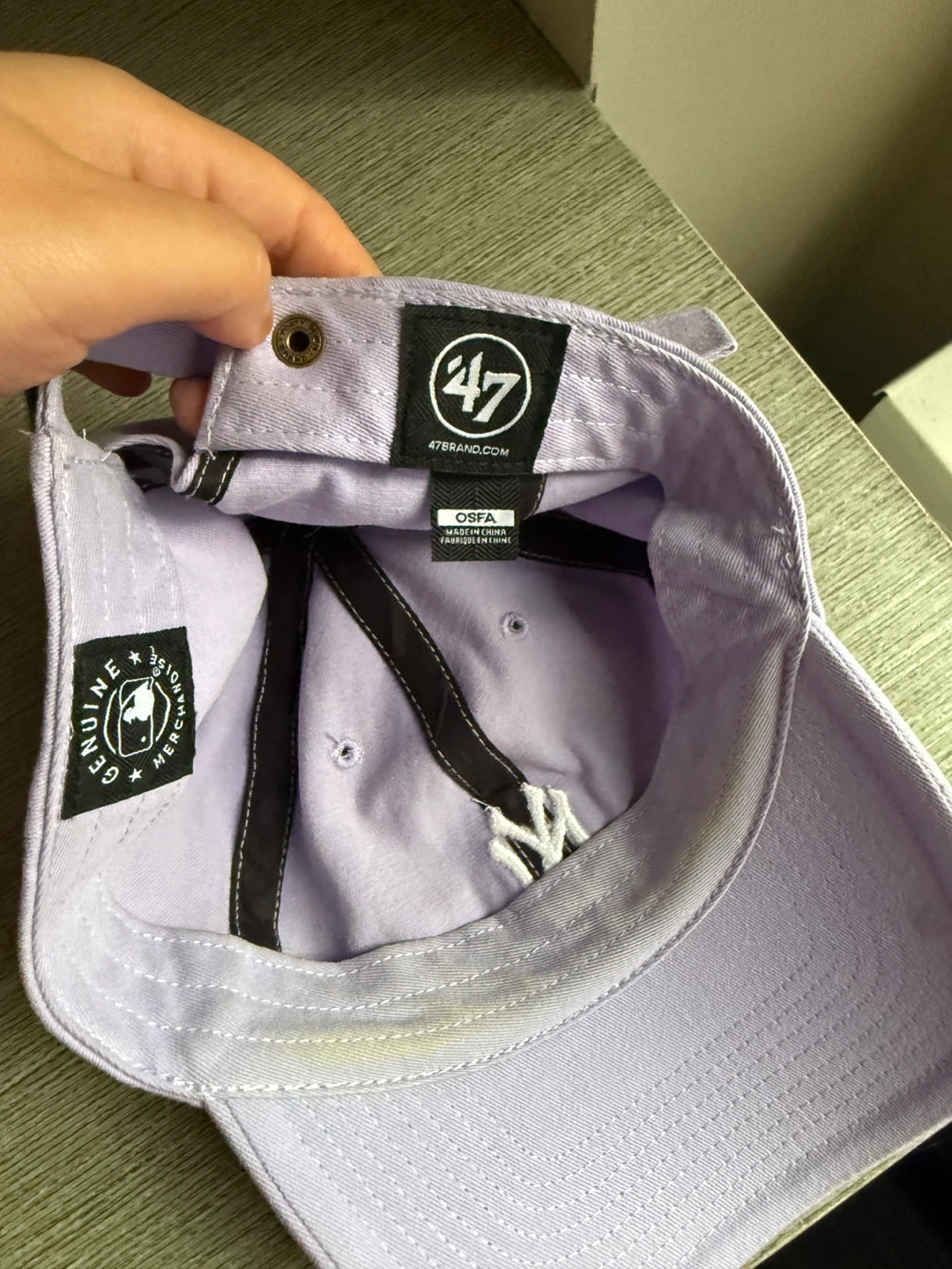 47 Brand New York Yankees Lavender Baseball Cap OSFA - photo 5