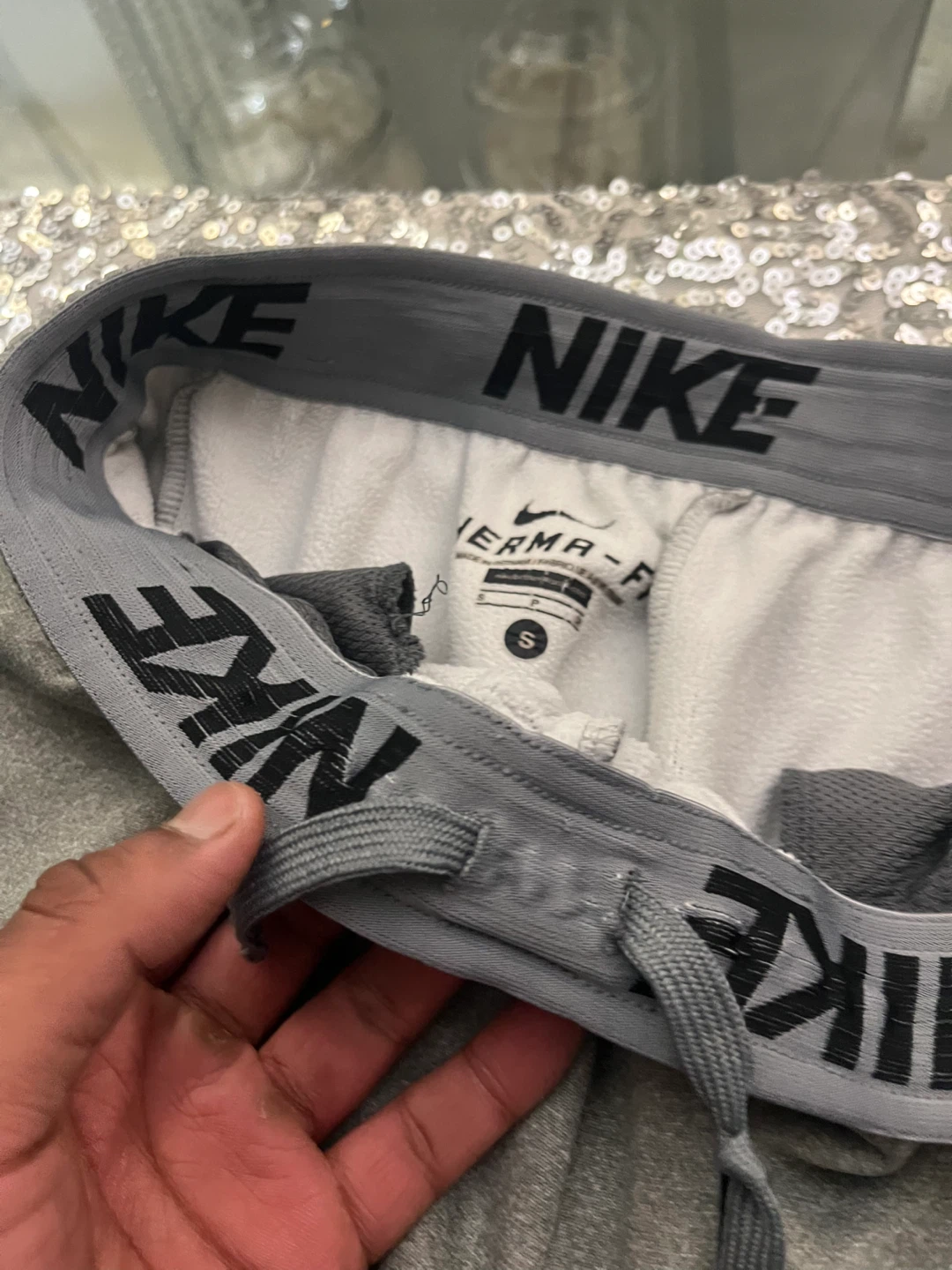 Nike Therma-Fit Sweatpants Grey Size S - photo 3