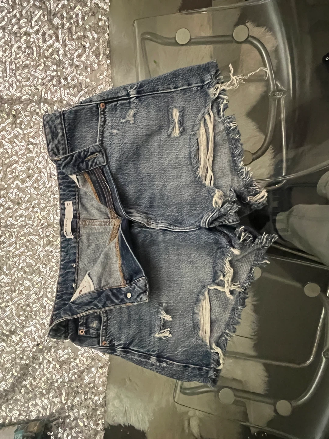 Garage Denim Ripped Jean Shorts