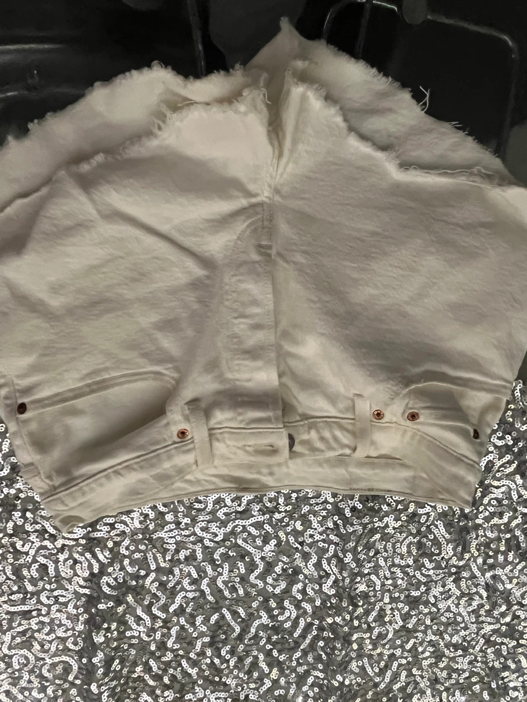 Levi's 501 White Denim Shorts