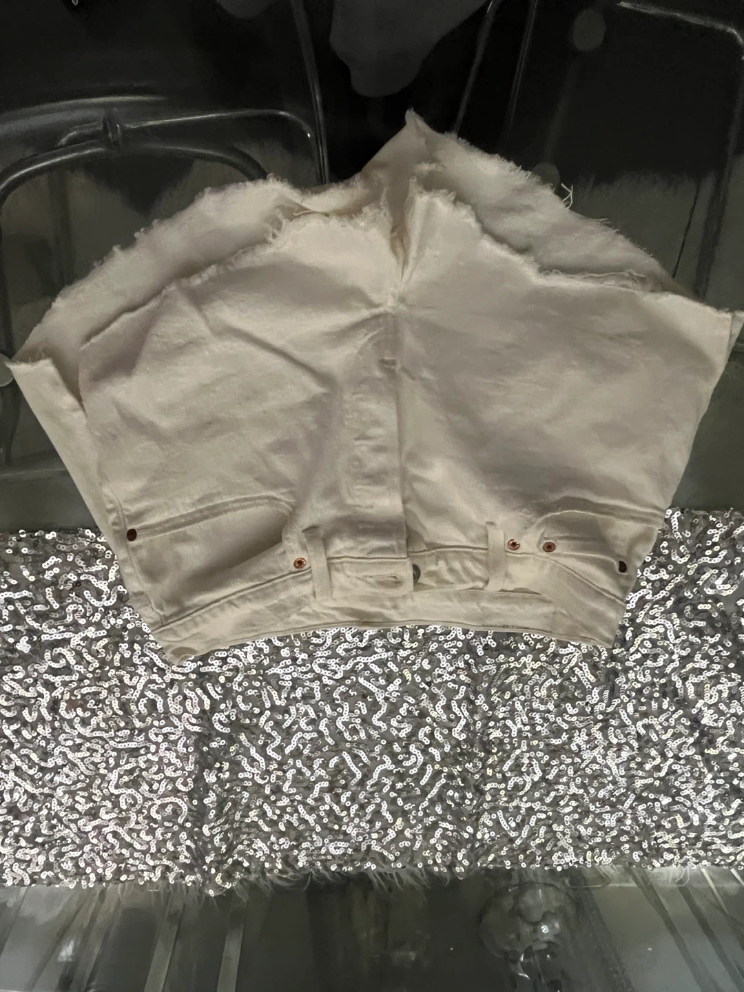 Levi's 501 White Denim Shorts - photo 2