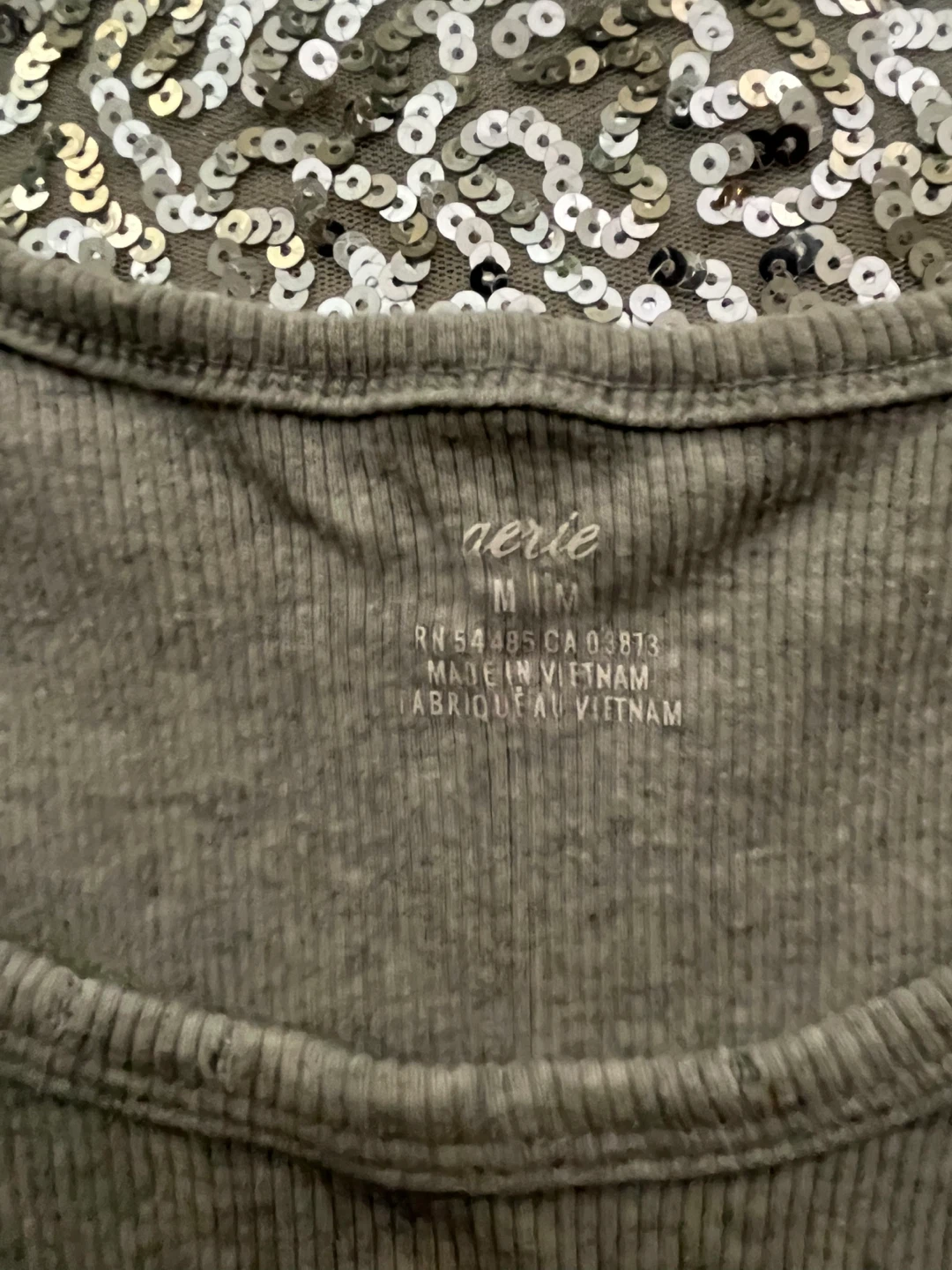 Aerie Grey Ribbed Tank Top - Size Medium - photo 2