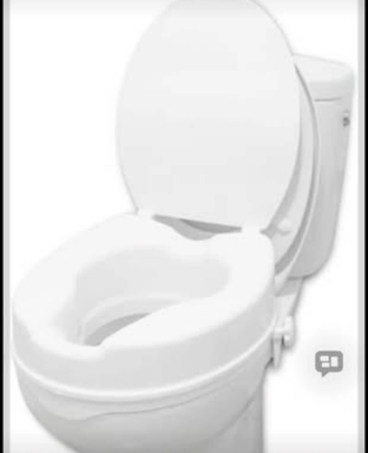 White Toilet Seat Riser - photo 2