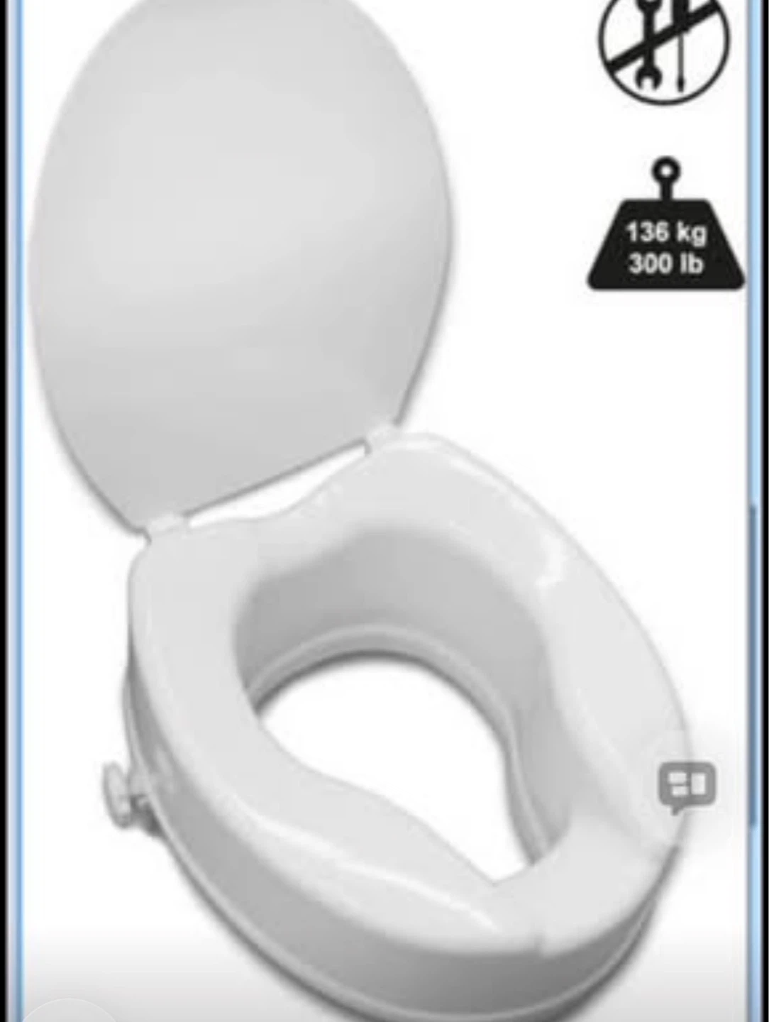 White Toilet Seat Riser - photo 4