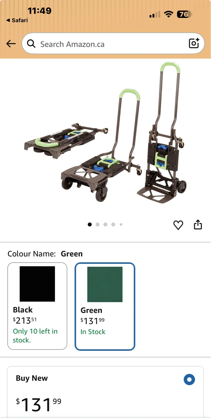 COSCO Green Folding Hand Truck - photo 4
